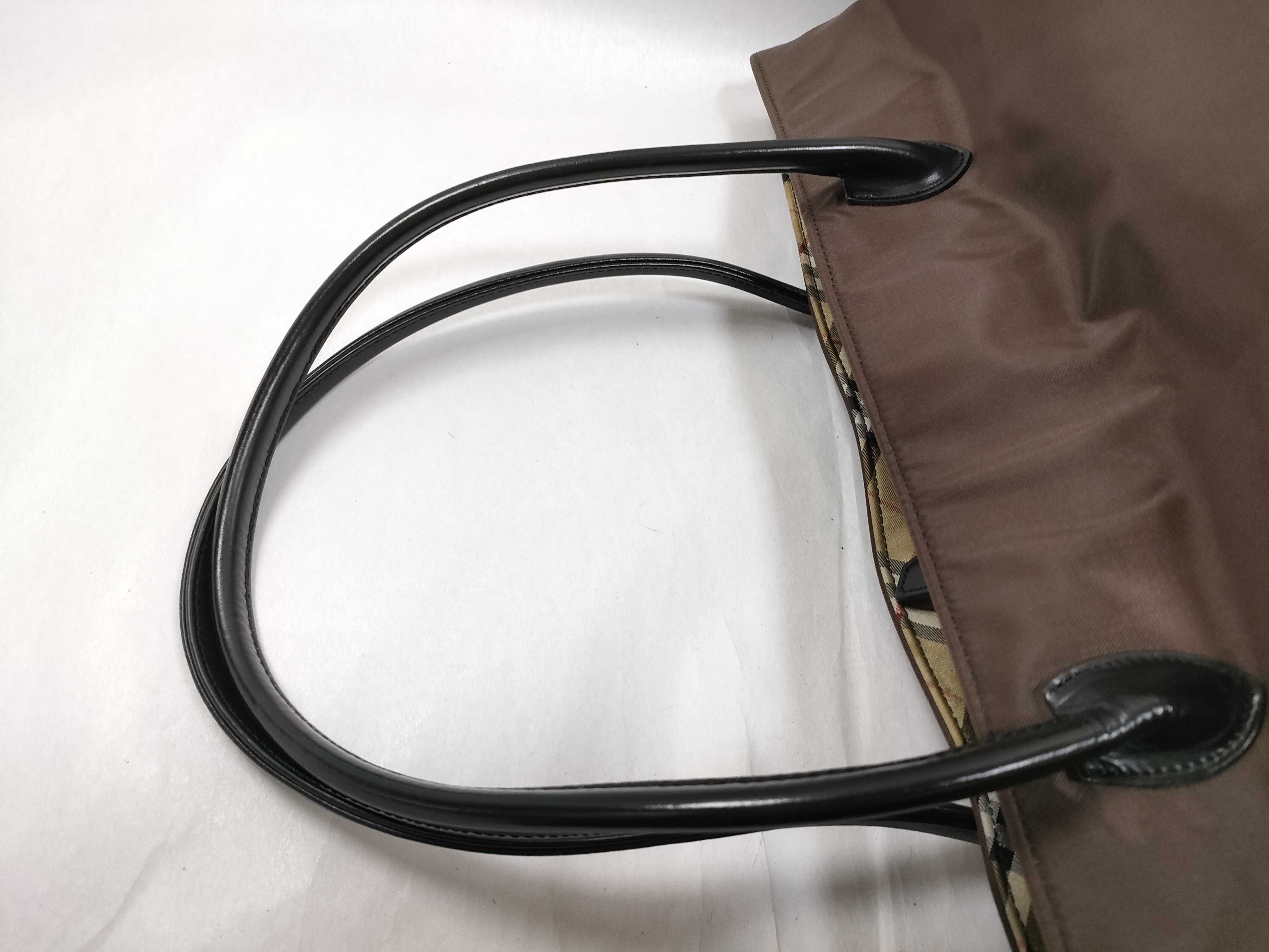 Blue Label Nylon Tote Bag, Brown Tote Bag — view 3