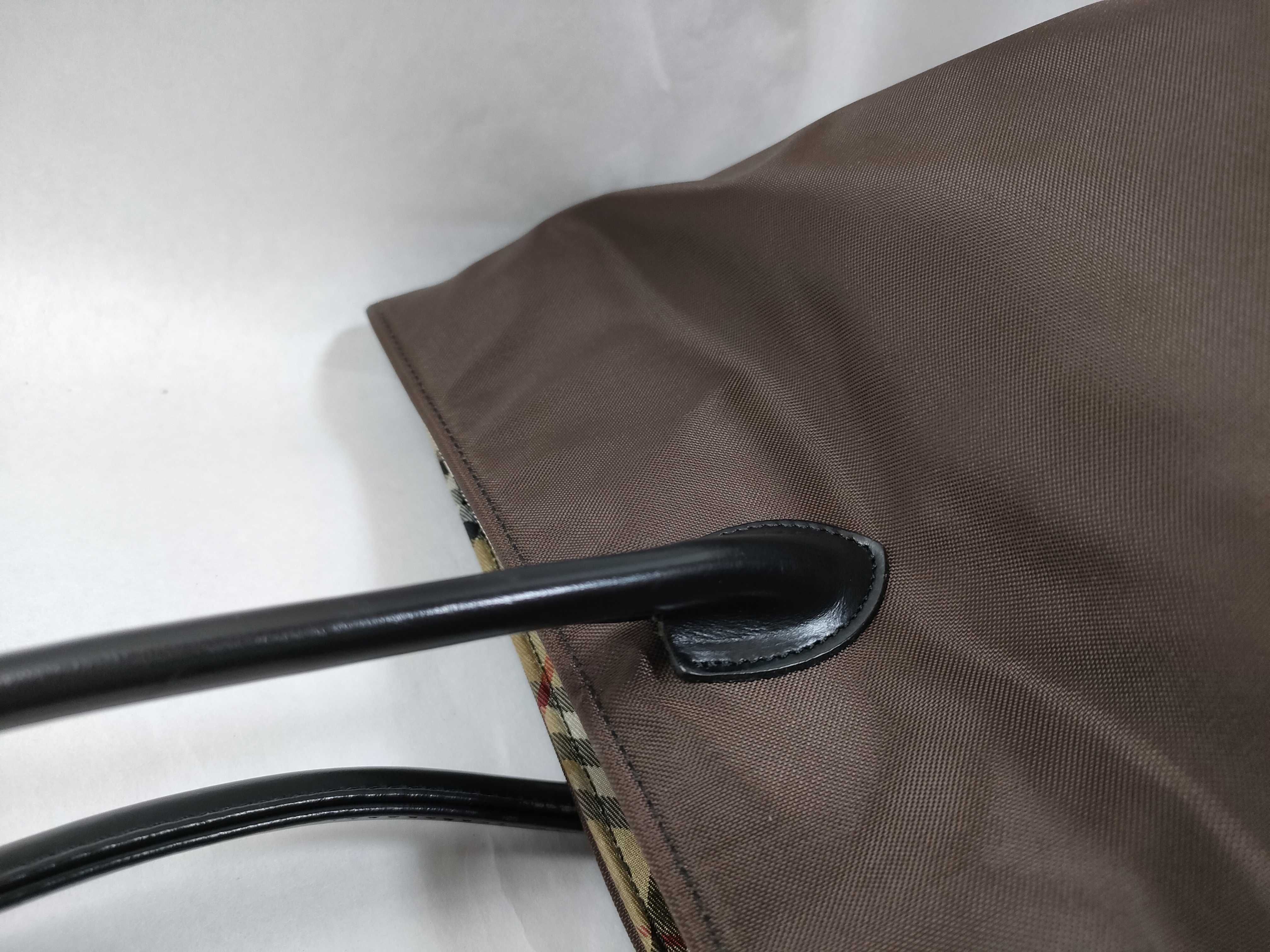 Blue Label Nylon Tote Bag, Brown Tote Bag — view 5