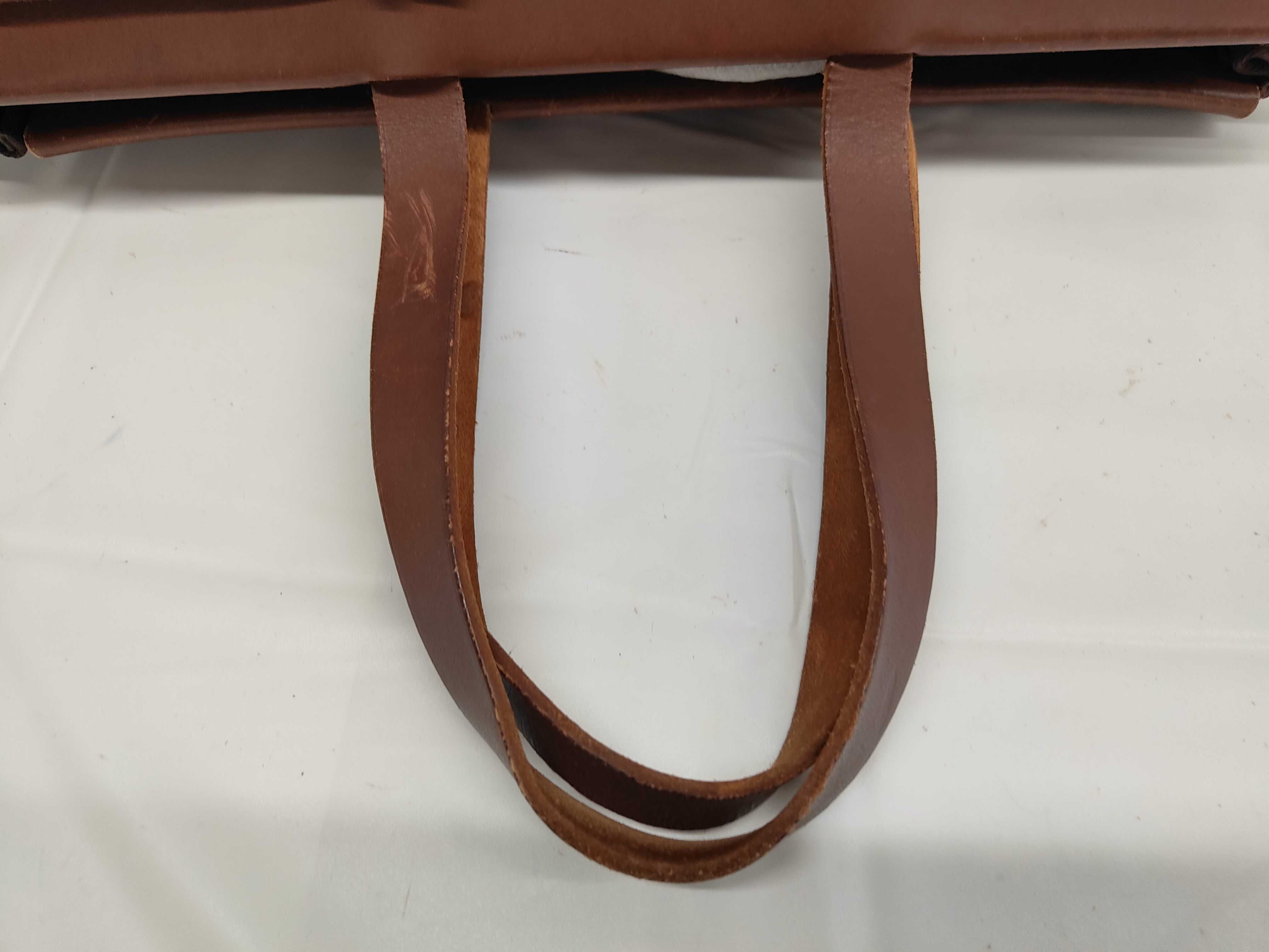 Herbag Cabas MM Tote Bag, Toile Officier x Vache Hunter Canvas x Leather, Brown, Gold Hardware. — view 5