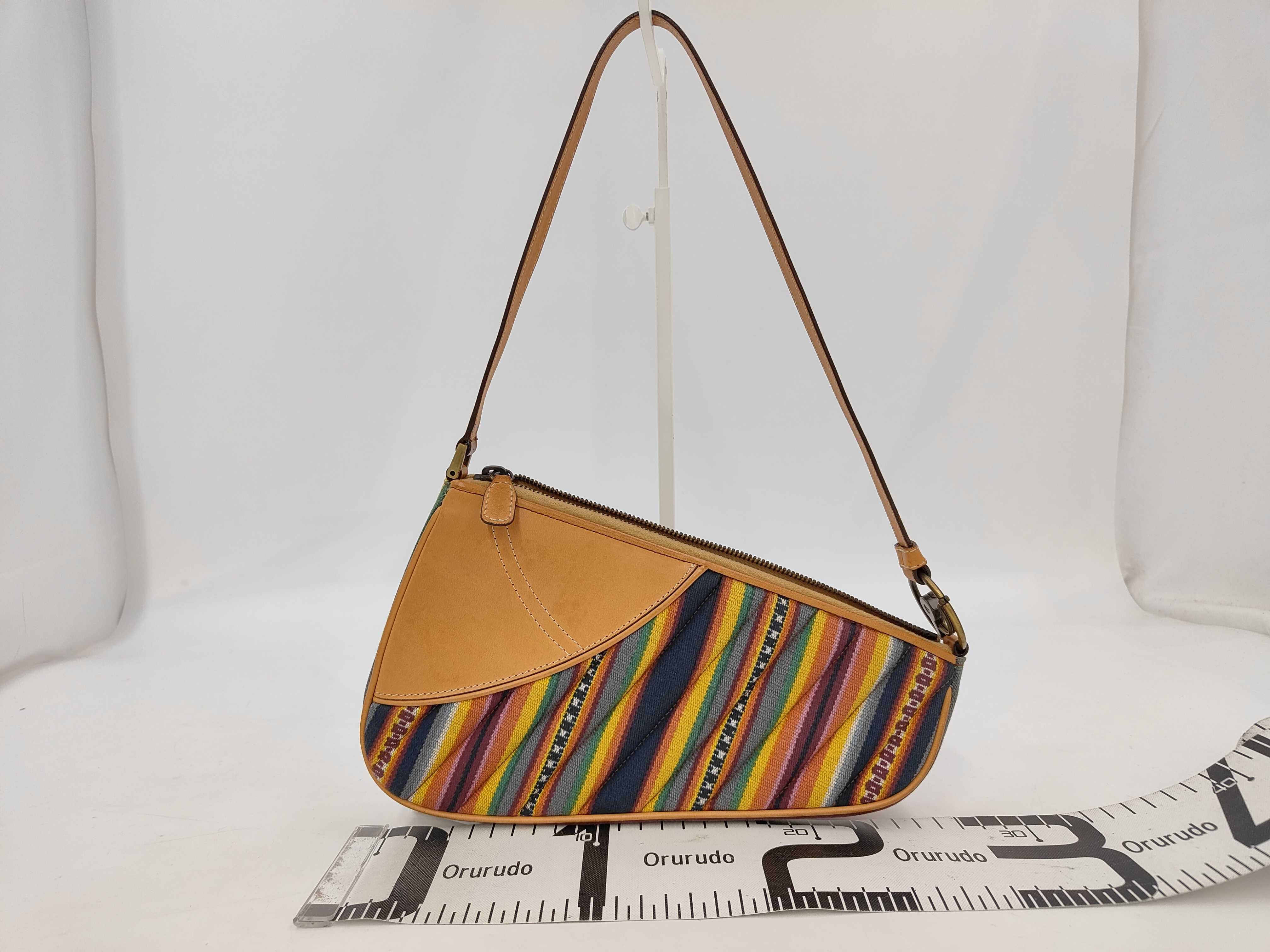 One-Shoulder Bag, Canvas/Leather, Brown/Multi, MONTAIGE CHRIS1947 MA-0022 Handbag — view 2