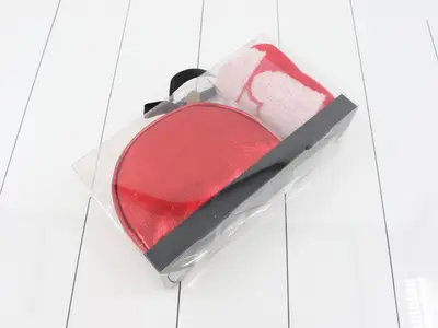 Unused Yves Saint Laurent (YSL) pouch and handkerchief set, with box.