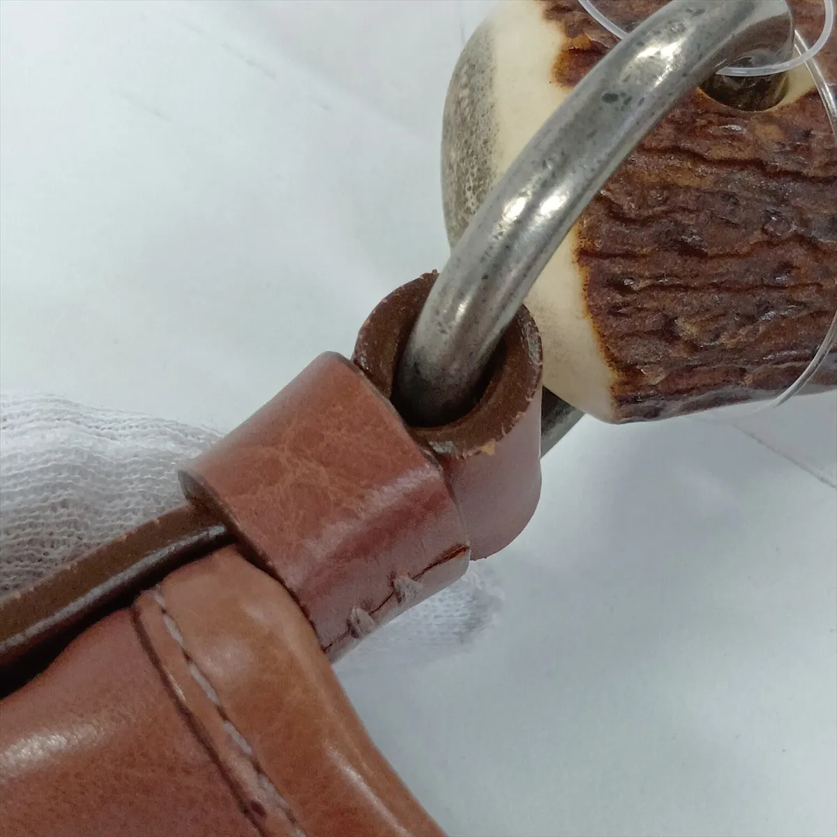 Mombasa Leather Shoulder Bag, Brown — view 12