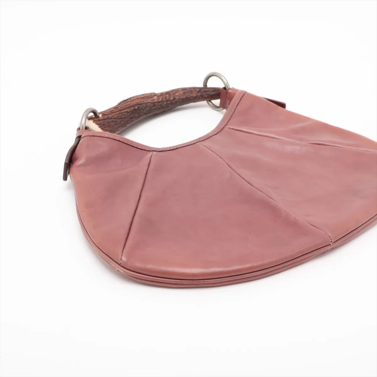 Mombasa Leather Shoulder Bag, Brown — view 4