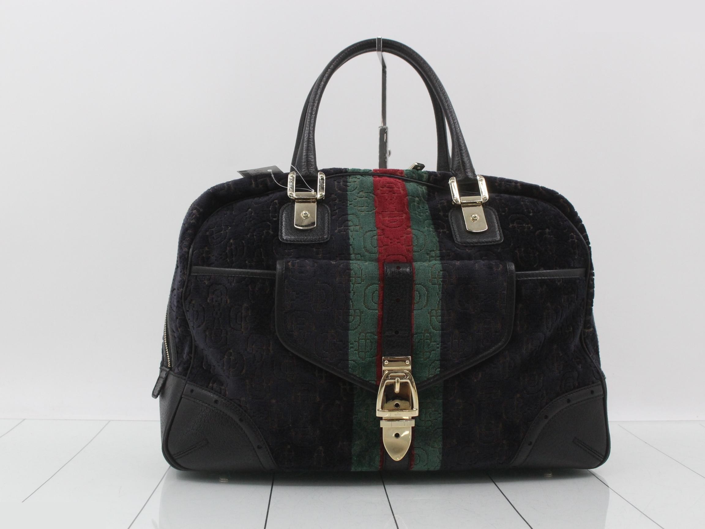 Velour Sherry Line Handbag