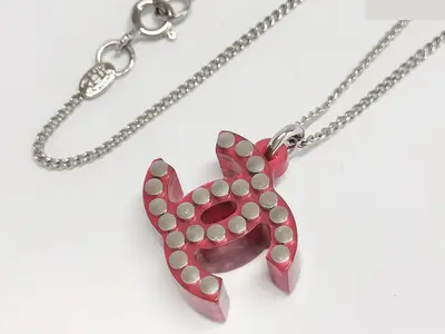 Coco Stud Silver Necklace, Chain approx. 41cm