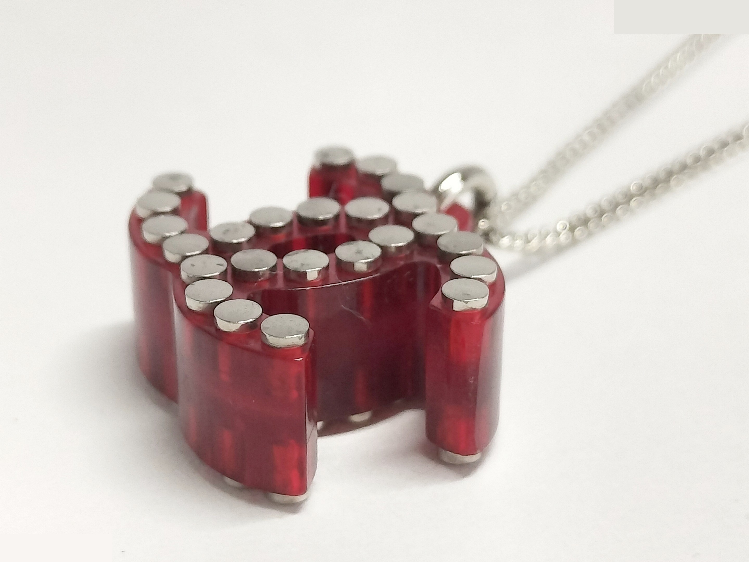 Coco Stud Silver Necklace, Chain approx. 41cm — view 5