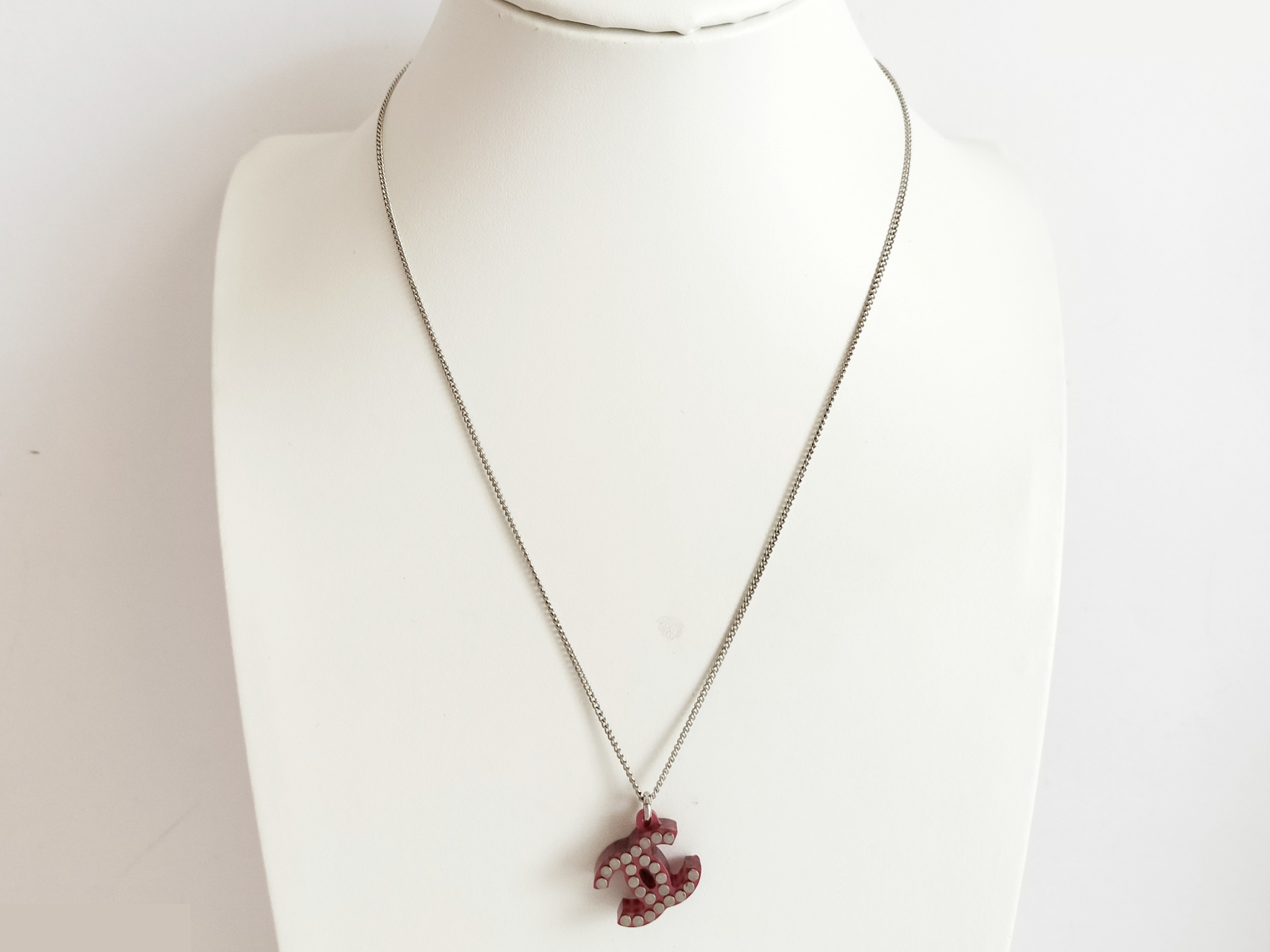 Coco Stud Silver Necklace, Chain approx. 41cm — view 6