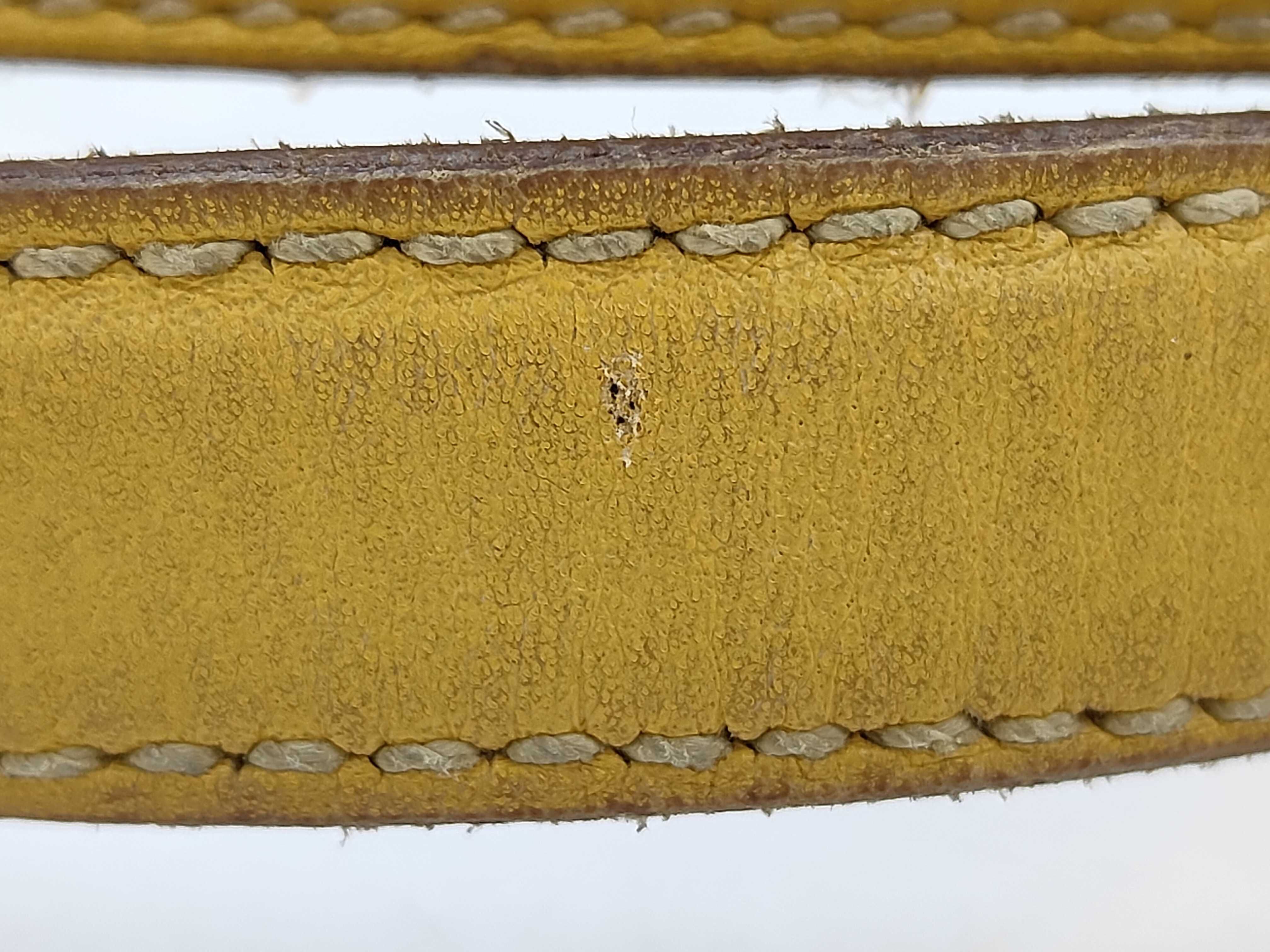 handbag, flower pattern, leather, yellow. — view 6