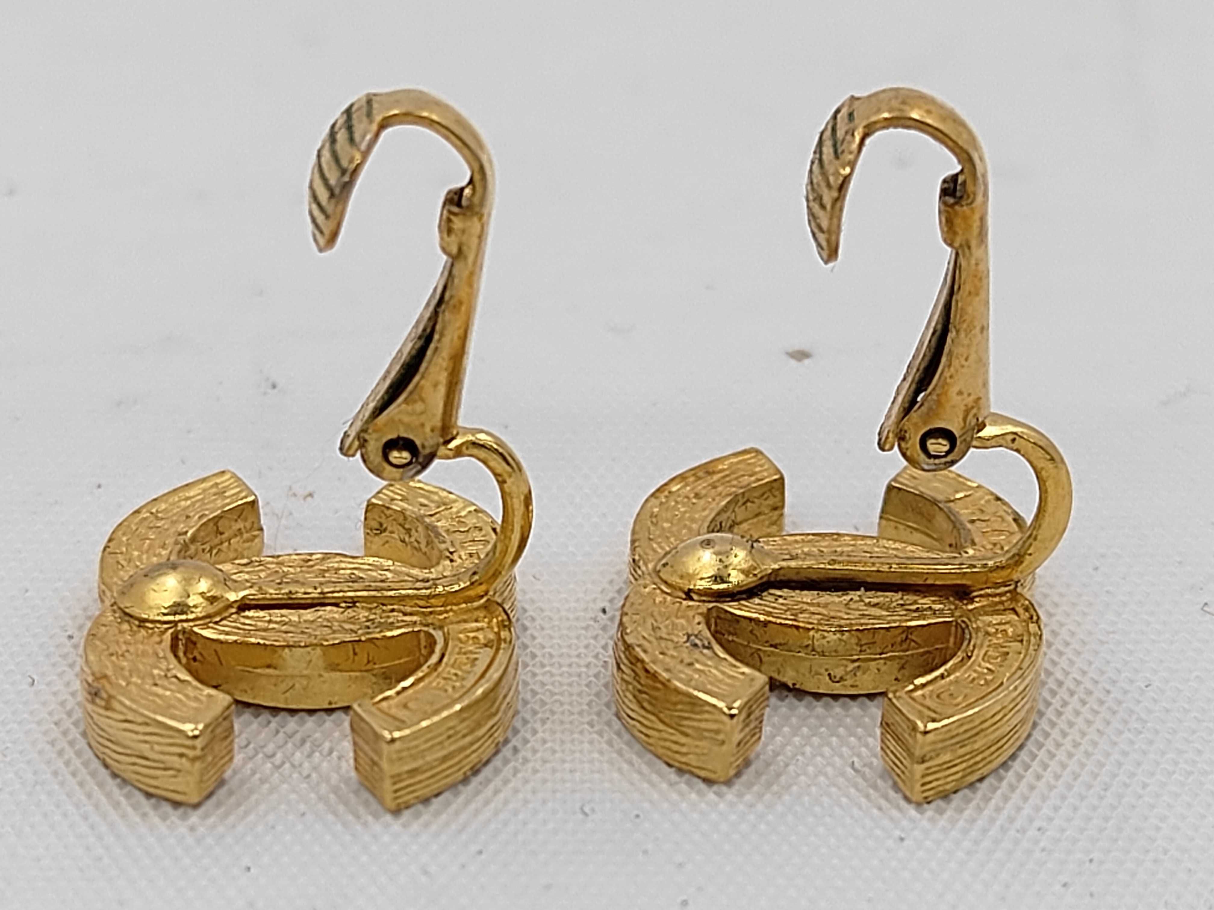 Coco Mark Rhinestone Earrings 208A (2 stones missing) — view 4