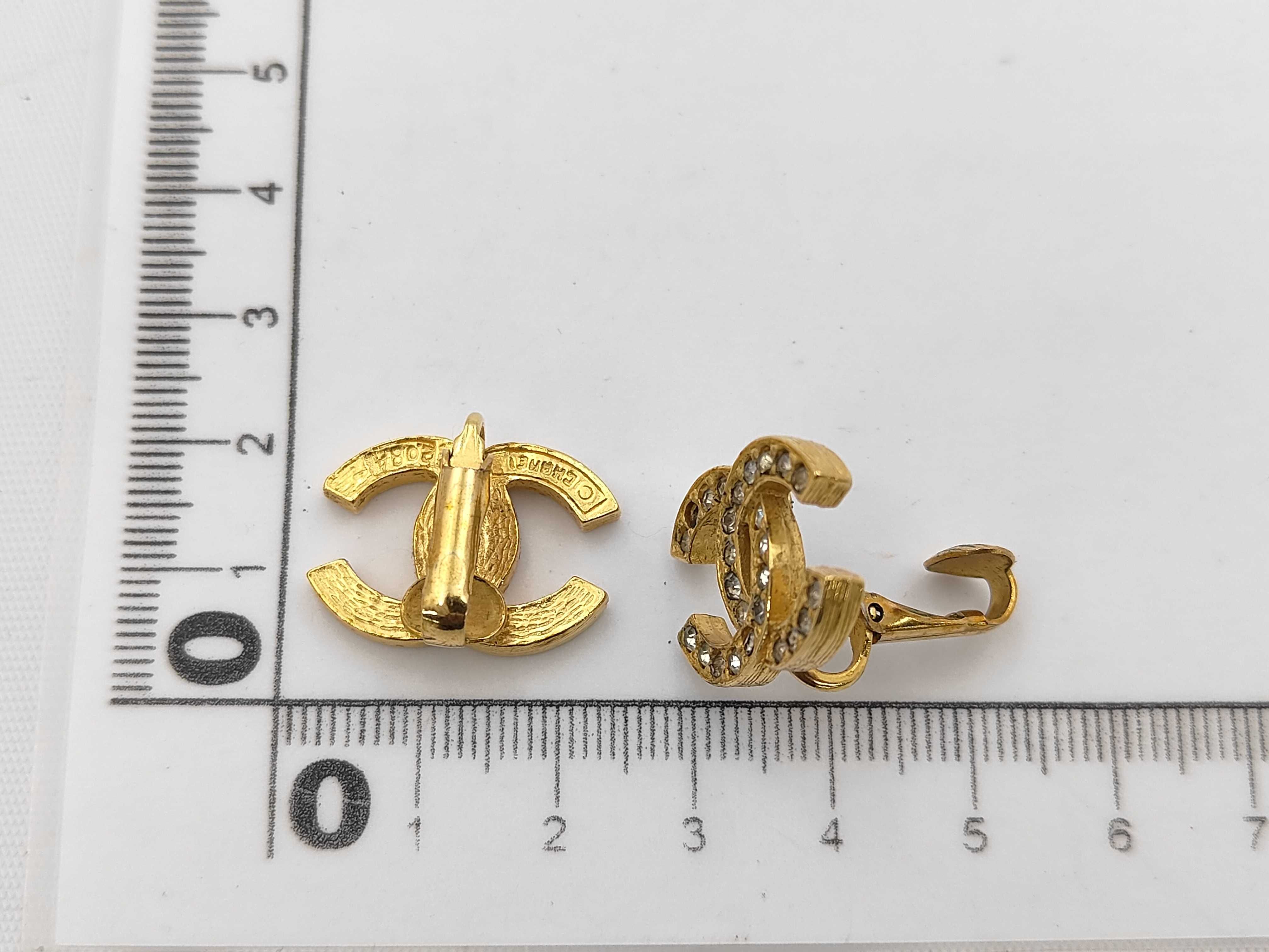 Coco Mark Rhinestone Earrings 208A (2 stones missing) — view 6