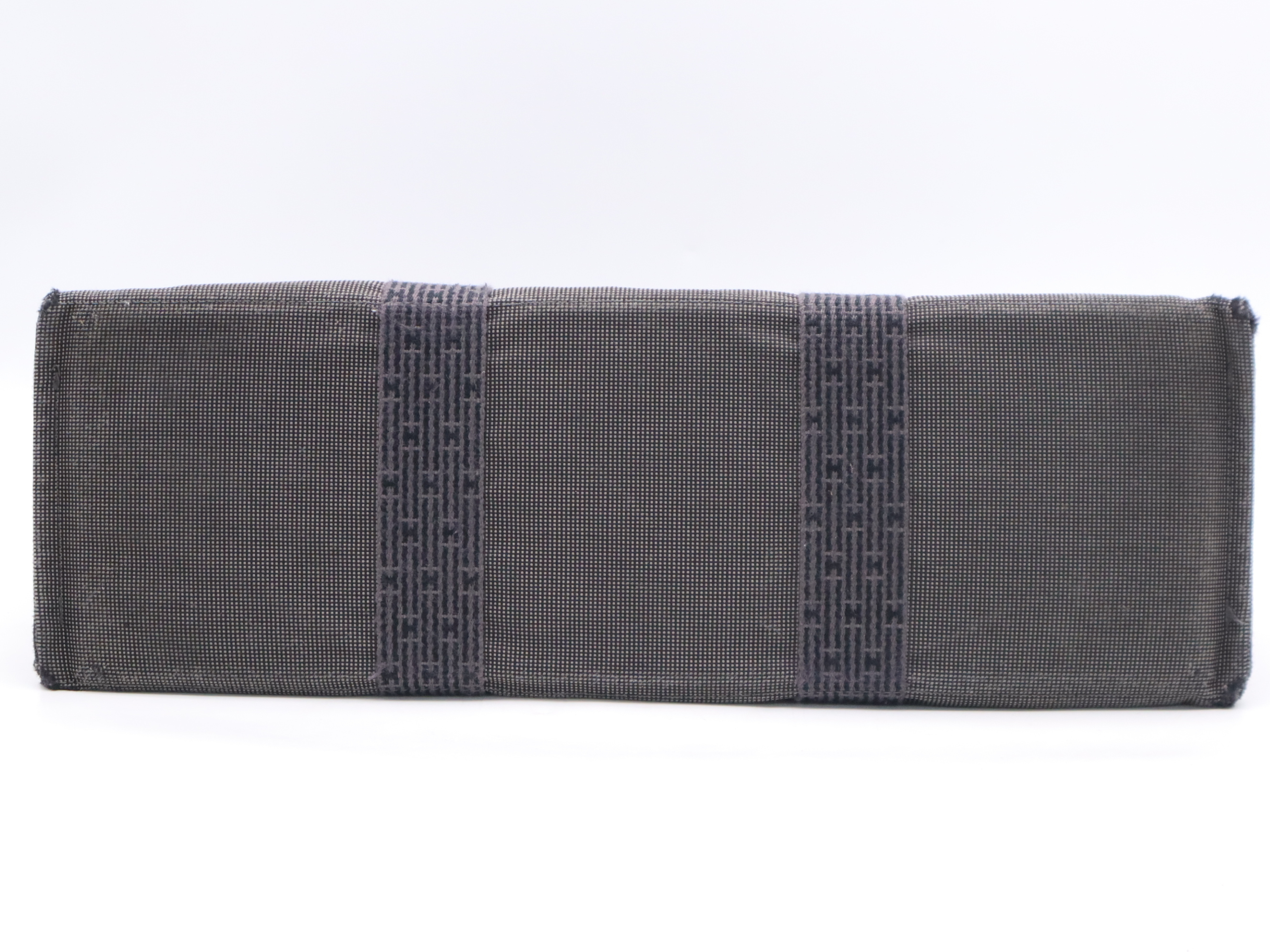 Nylon x Canvas Herline Grey Tote Bag with Silver Hardware and Padlock — view 4
