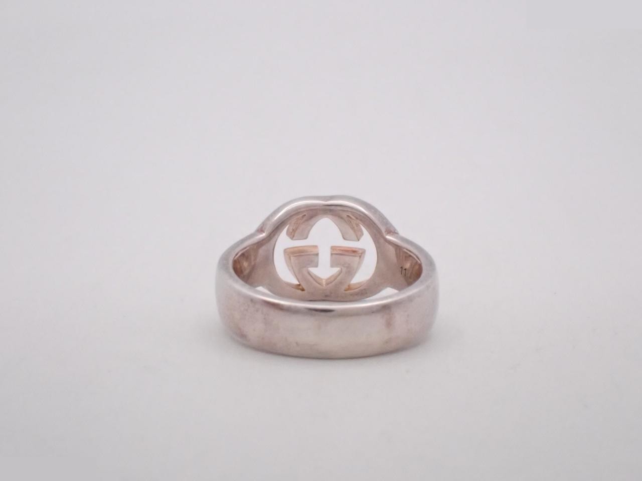Interlocking G Silver 925/4.8g Ring, Stamped #11, Actual Size #10 — view 2