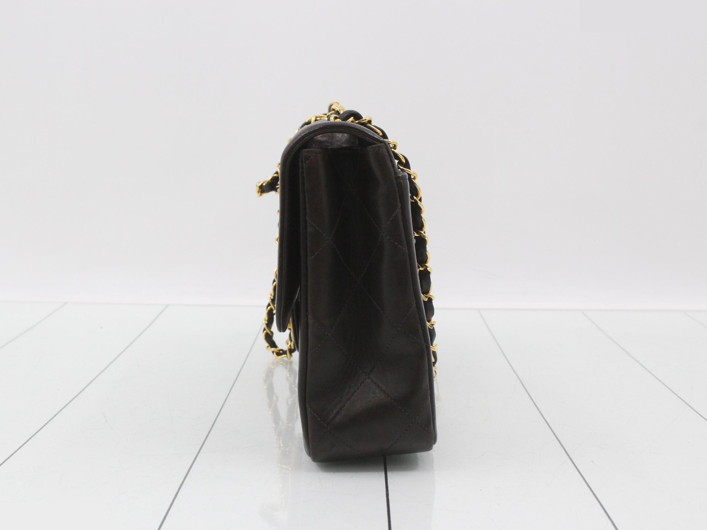 Matelassé Chain Shoulder Bag, Classic Lambskin — view 3