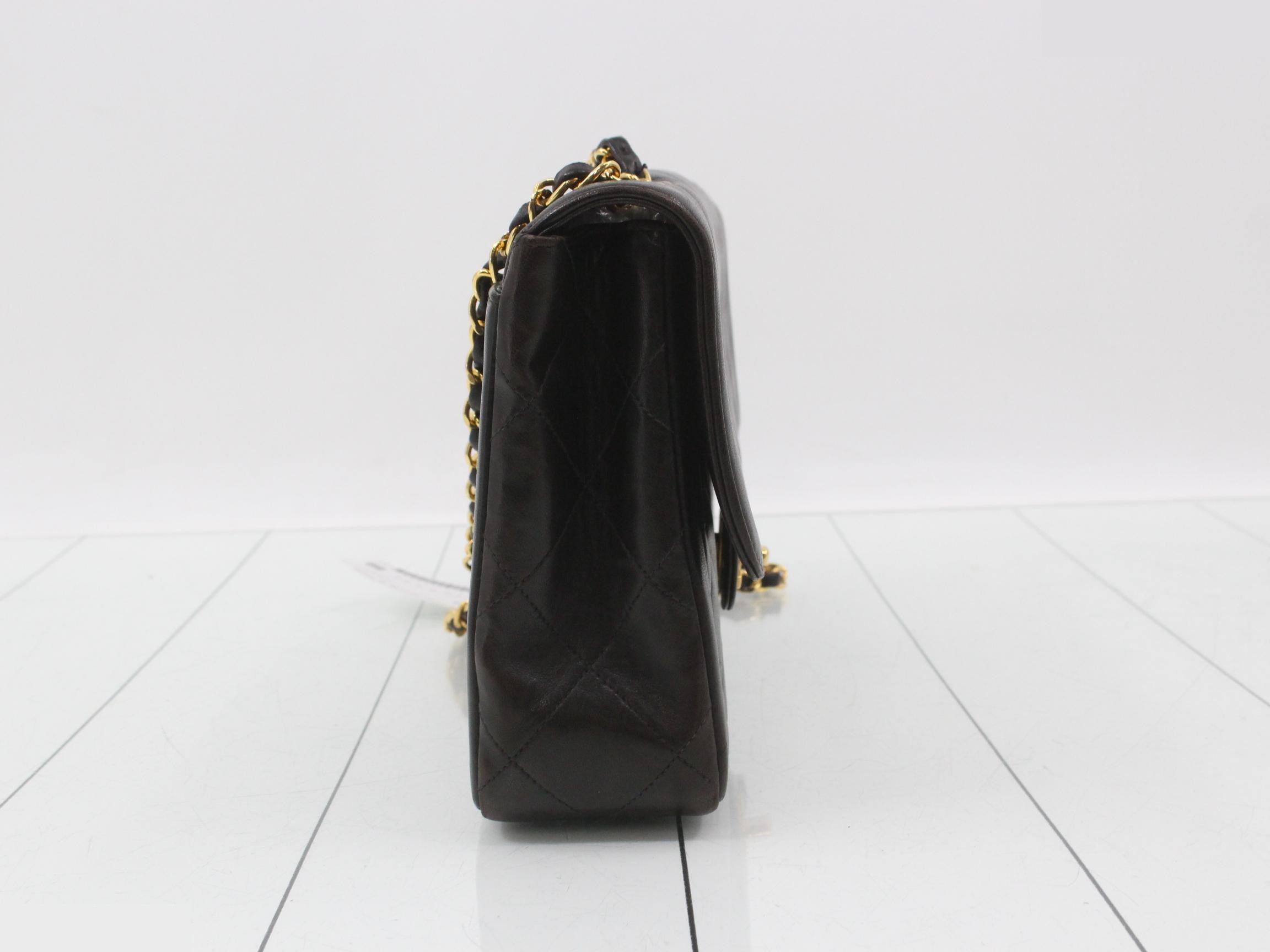 Matelassé Chain Shoulder Bag, Classic Lambskin — view 4