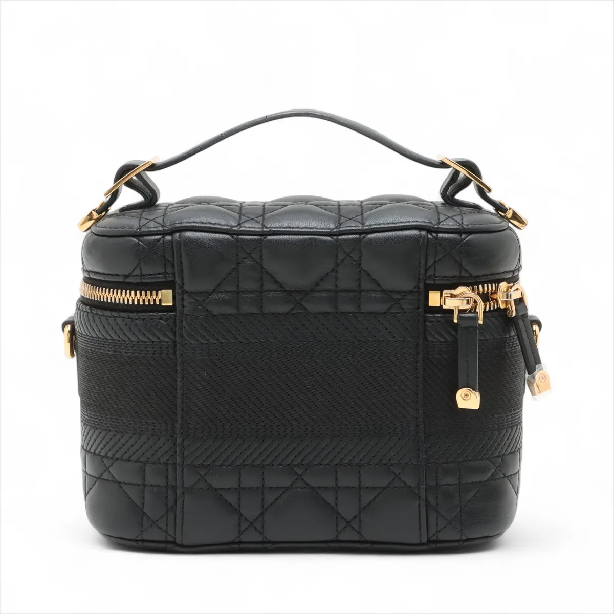 Cannage Leather 2WAY Vanity Bag Black Lucky Star — view 2