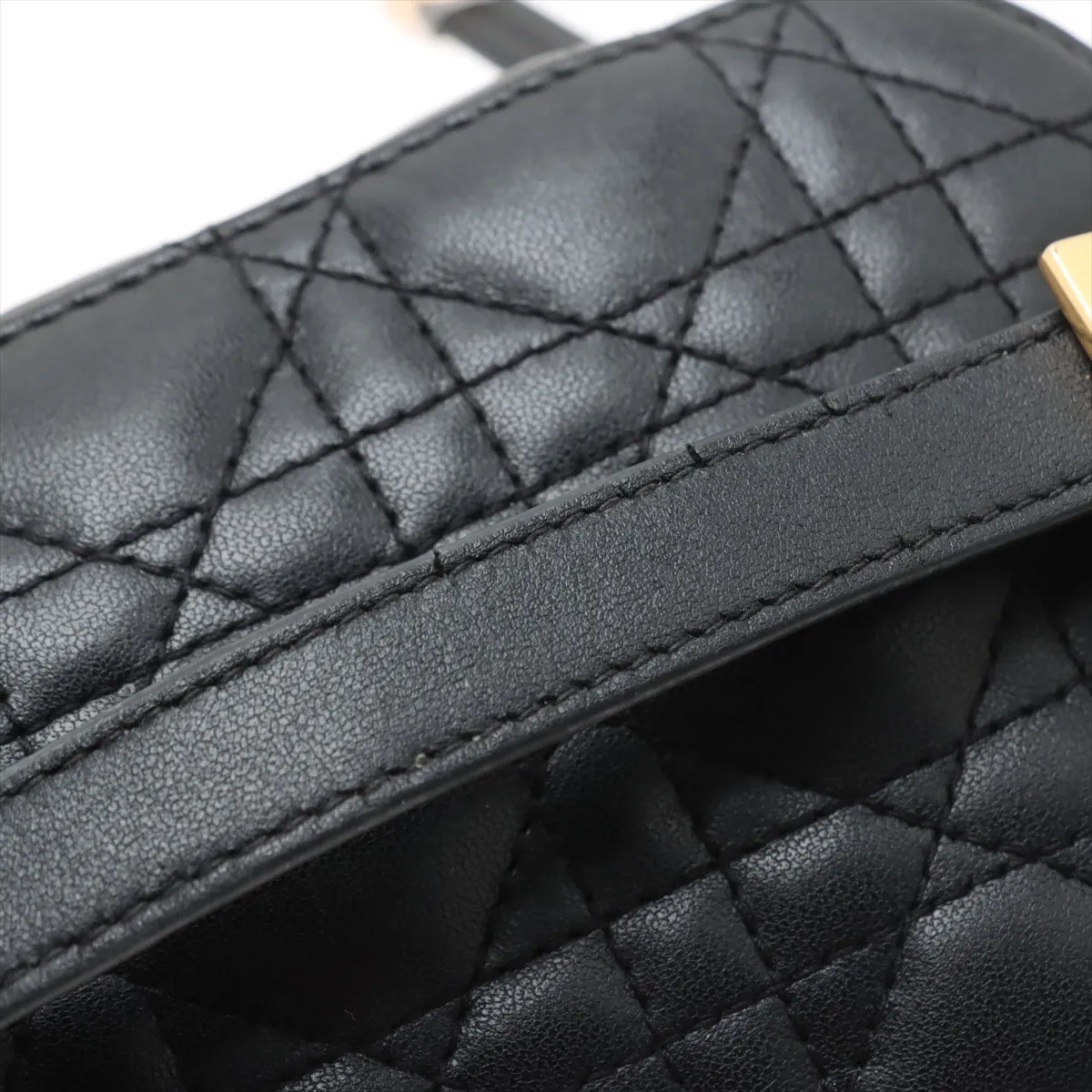 Cannage Leather 2WAY Vanity Bag Black Lucky Star — view 13