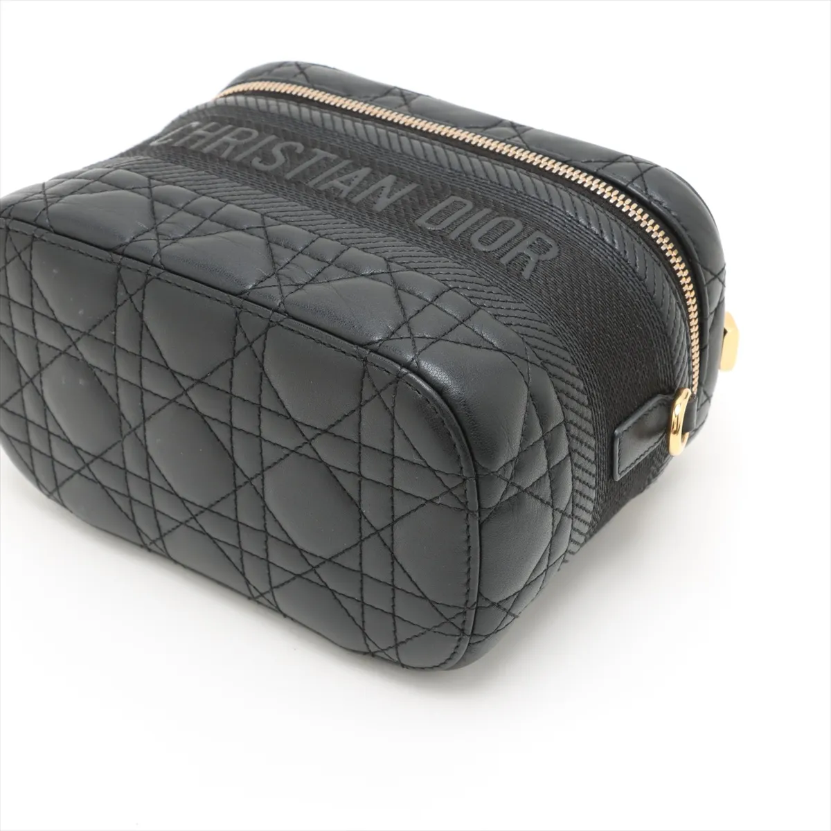 Cannage Leather 2WAY Vanity Bag Black Lucky Star — view 3