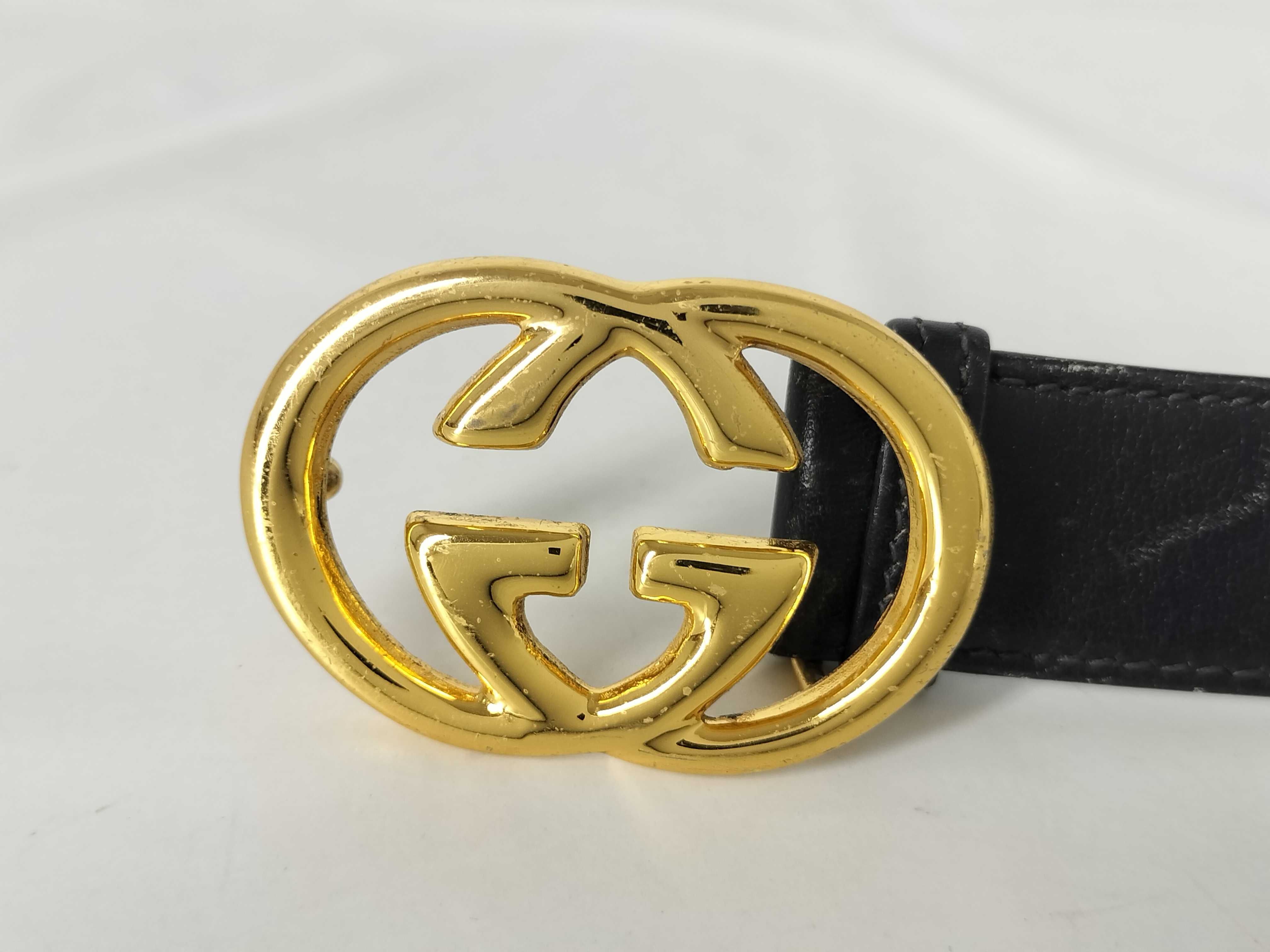 Old Interlocking Leather Belt — view 2