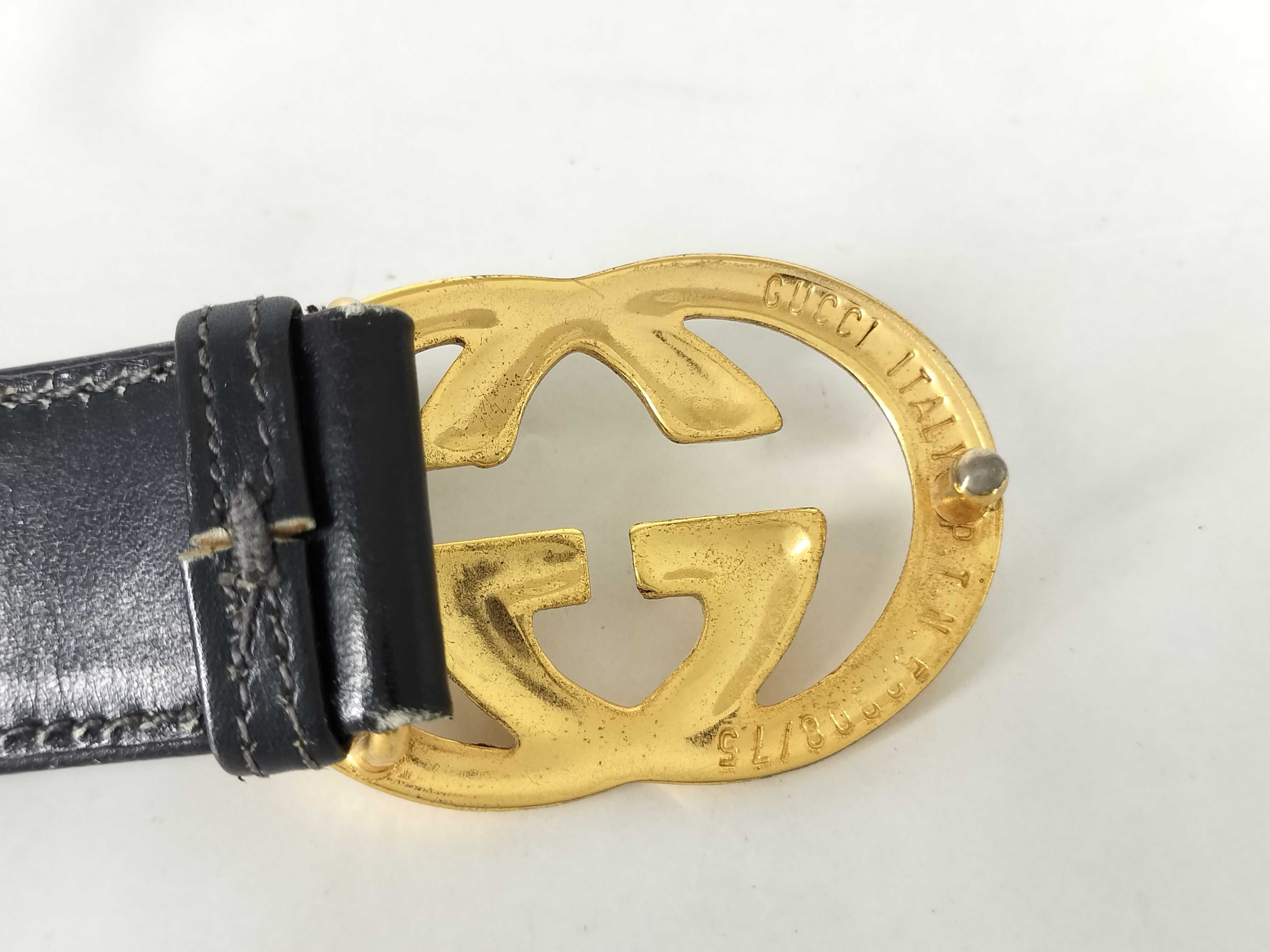 Old Interlocking Leather Belt — view 3