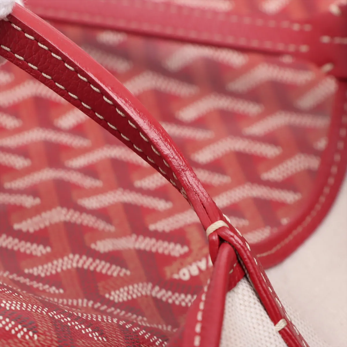 Saint Louis PM PVC x Leather Tote Bag Red — view 12