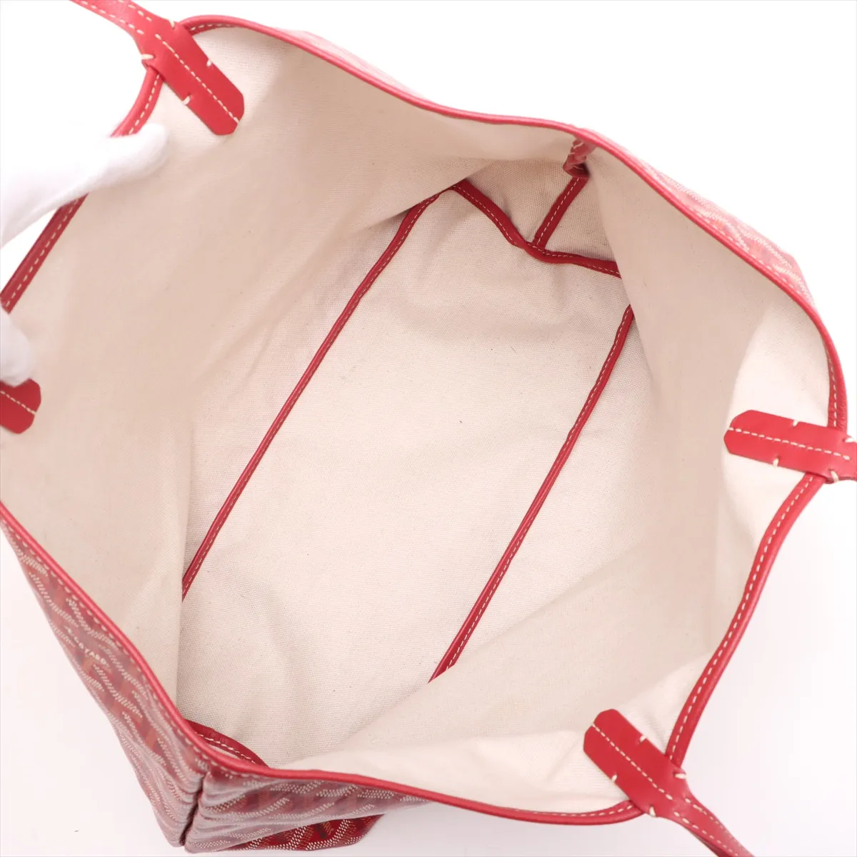 Saint Louis PM PVC x Leather Tote Bag Red — view 7