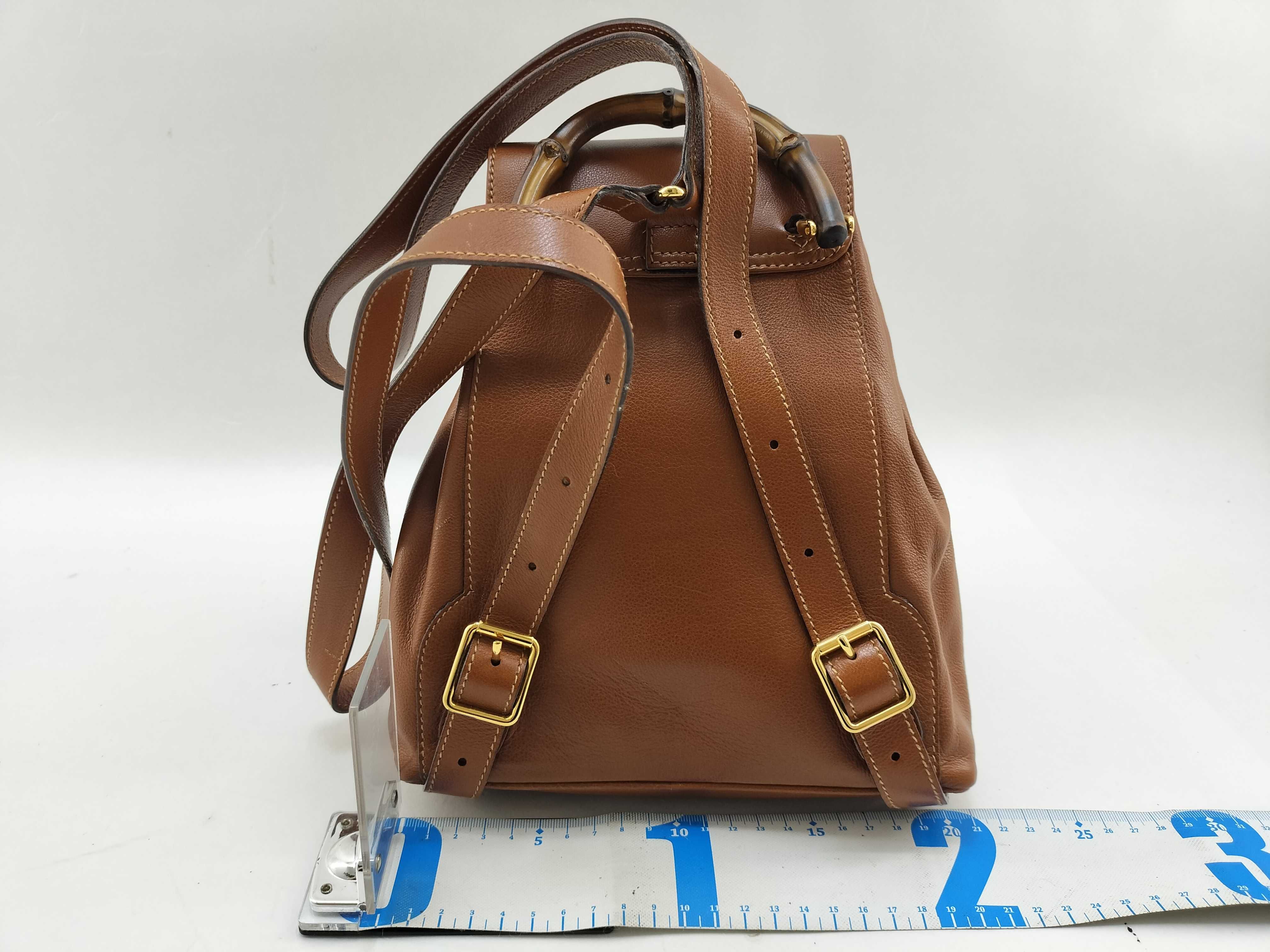 Bamboo Backpack, Gucci Backpack, Bamboo Leather, Brown Backpack — view 2