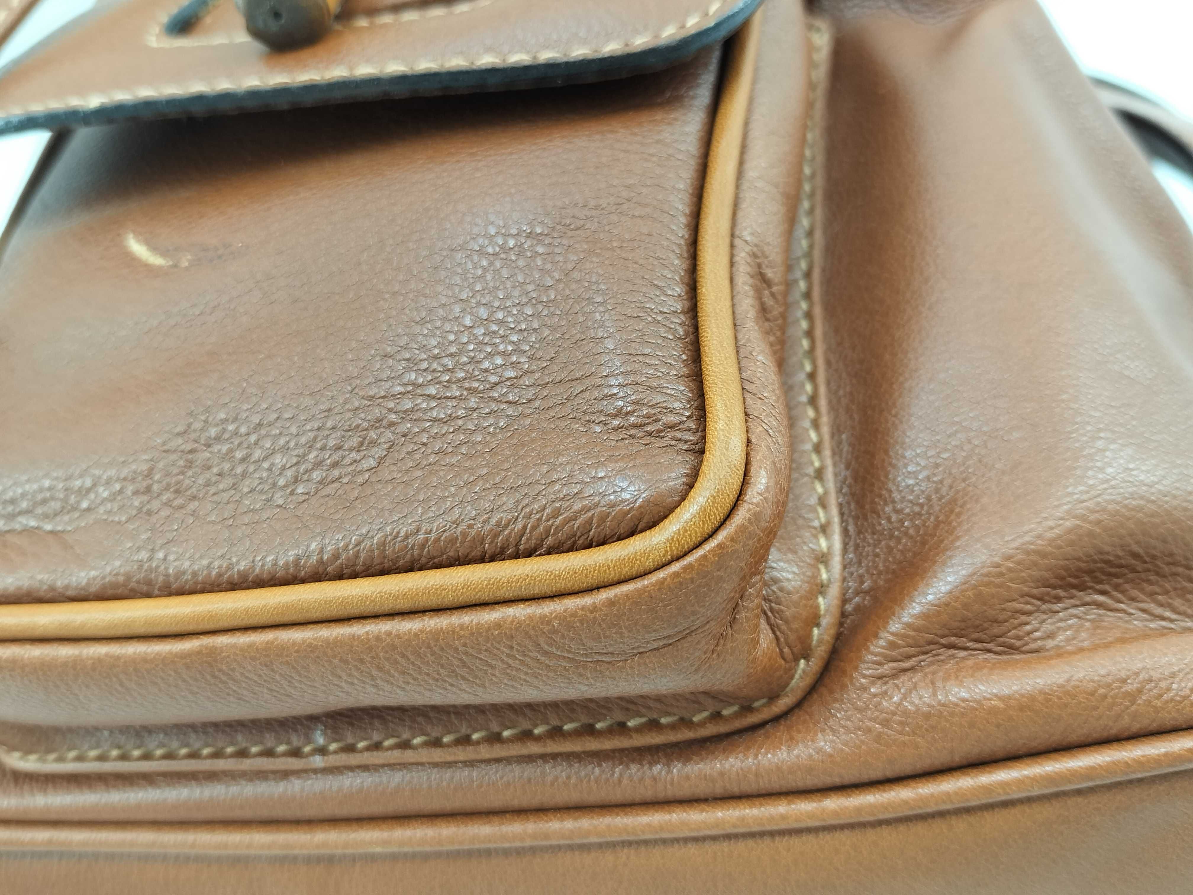 Bamboo Backpack, Gucci Backpack, Bamboo Leather, Brown Backpack — view 7