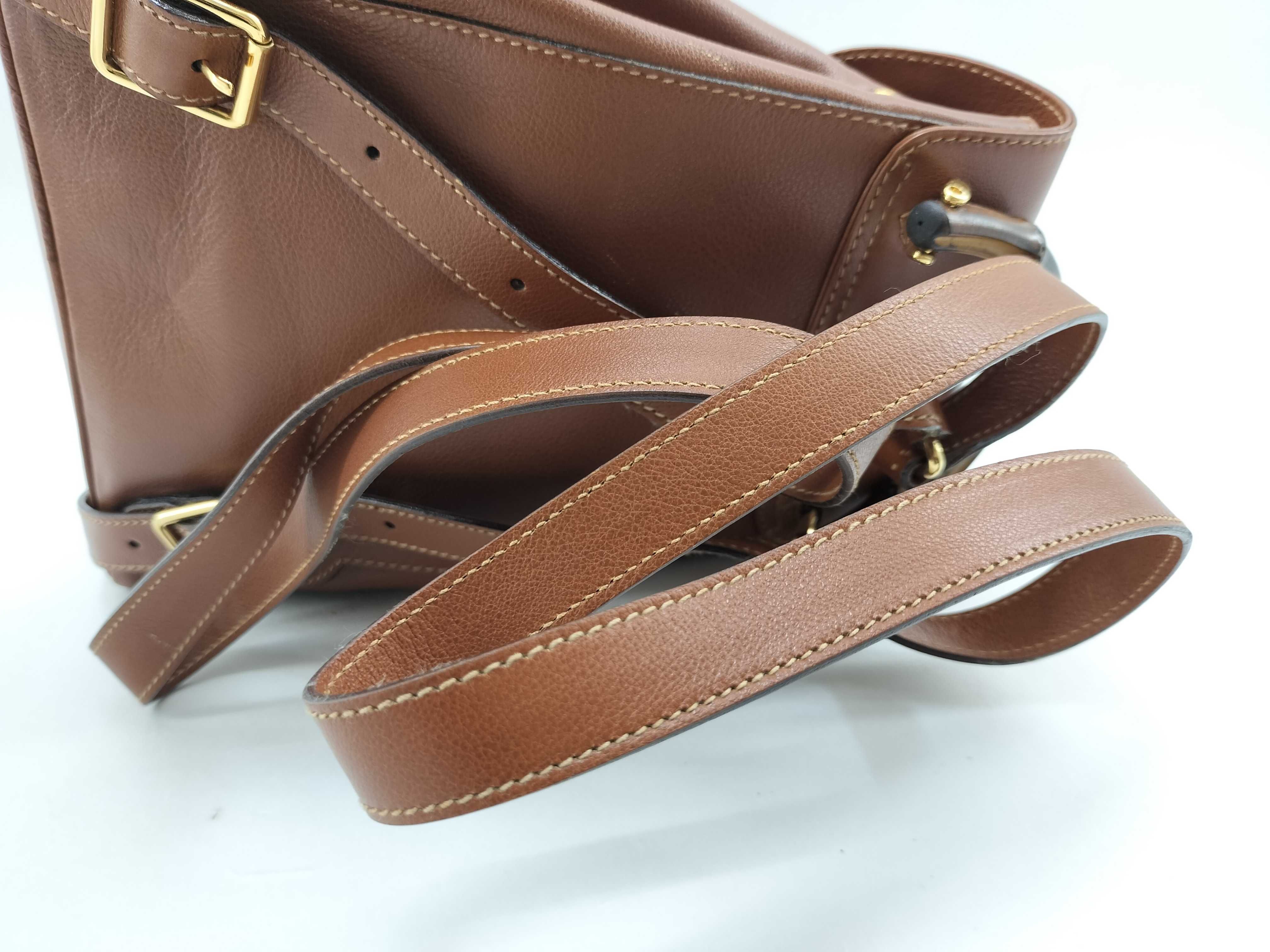 Bamboo Backpack, Gucci Backpack, Bamboo Leather, Brown Backpack — view 9