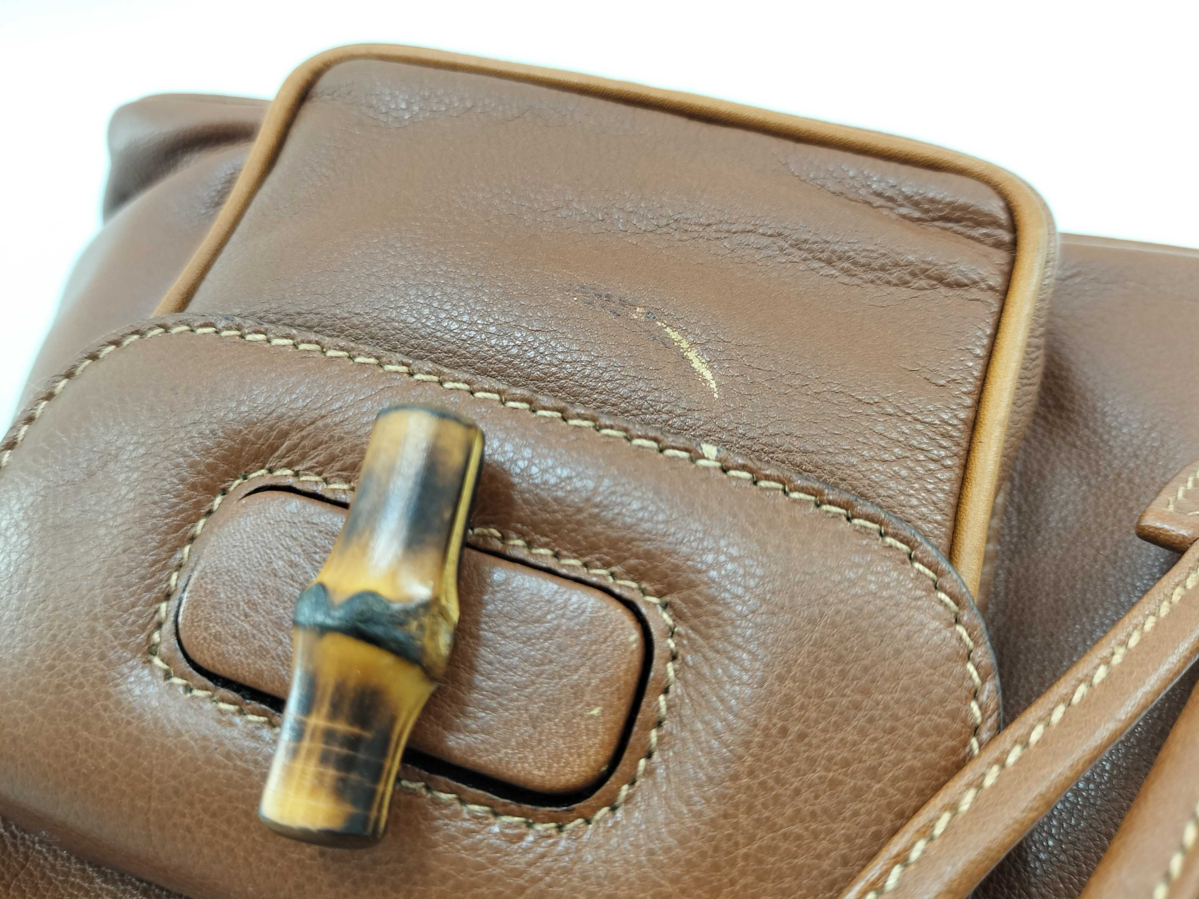 Bamboo Backpack, Gucci Backpack, Bamboo Leather, Brown Backpack — view 10