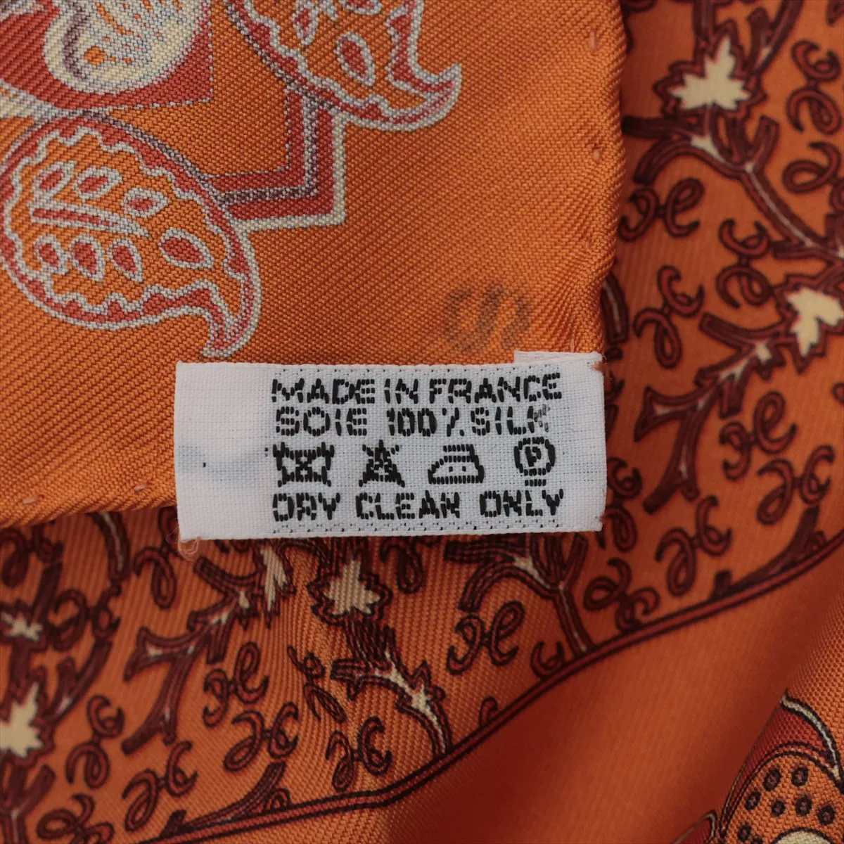 Carre 45 Scarf Silk Brown Threads Fuzzing — view 6