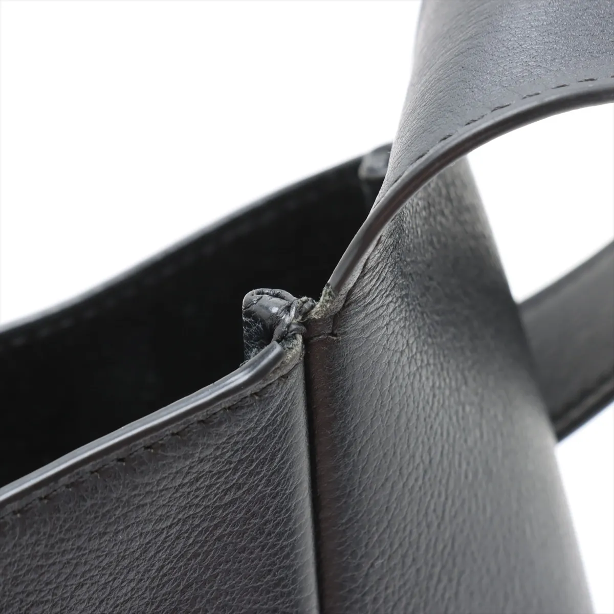 LE 5 A 7 Large Leather Shoulder Bag, Black, 753837 — view 13