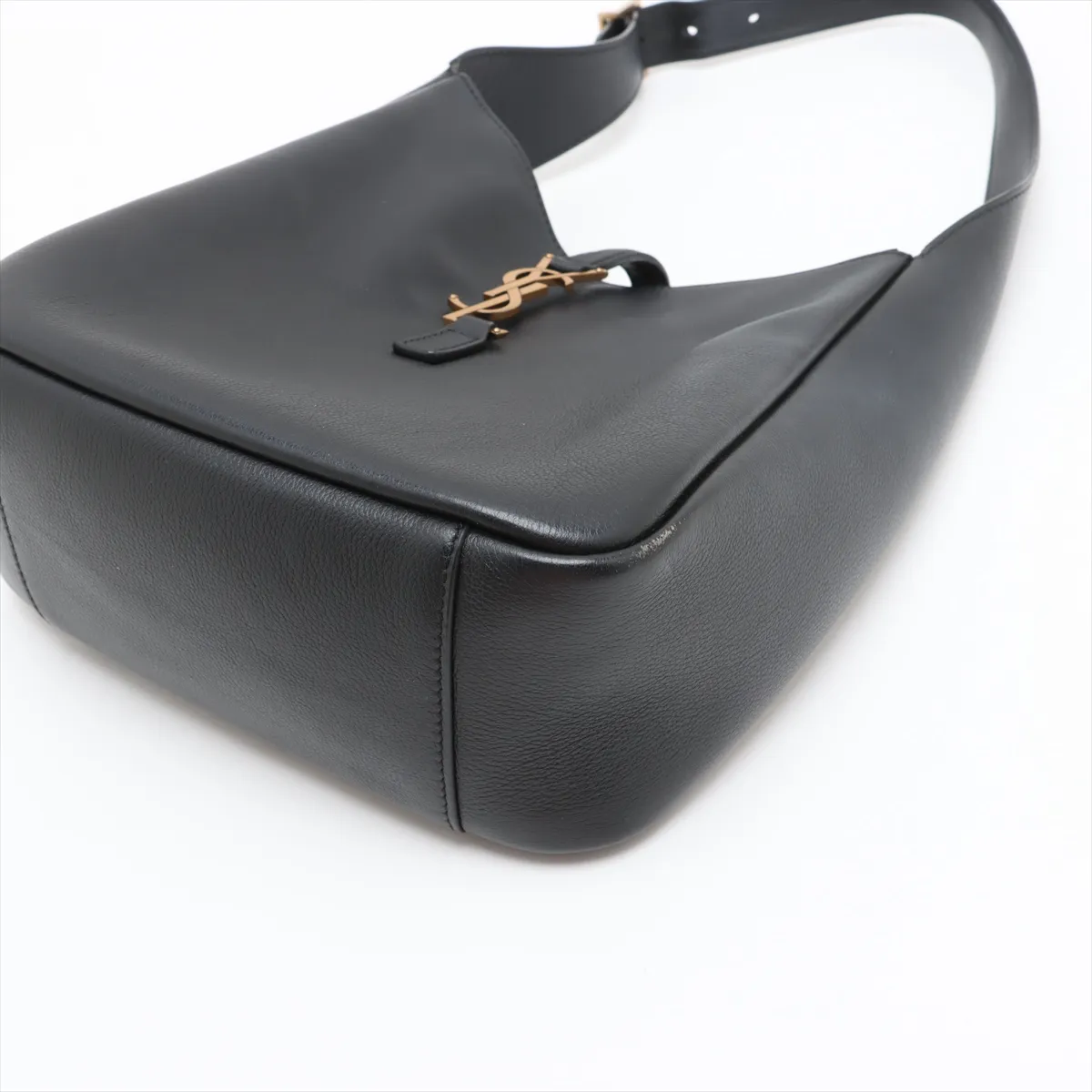 LE 5 A 7 Large Leather Shoulder Bag, Black, 753837 — view 3