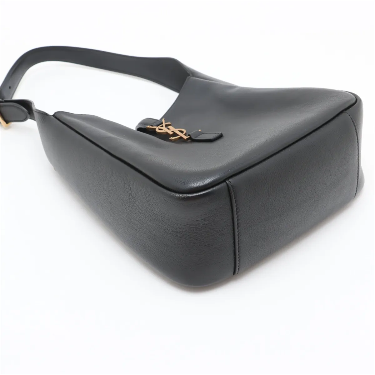 LE 5 A 7 Large Leather Shoulder Bag, Black, 753837 — view 4