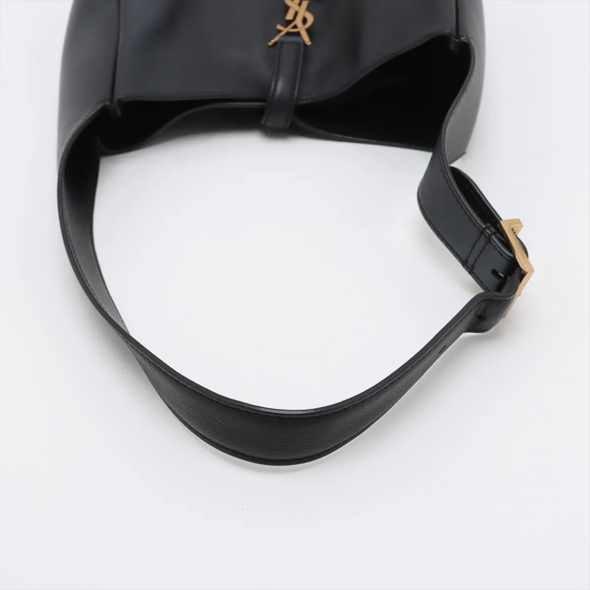 LE 5 A 7 Large Leather Shoulder Bag, Black, 753837 — view 5