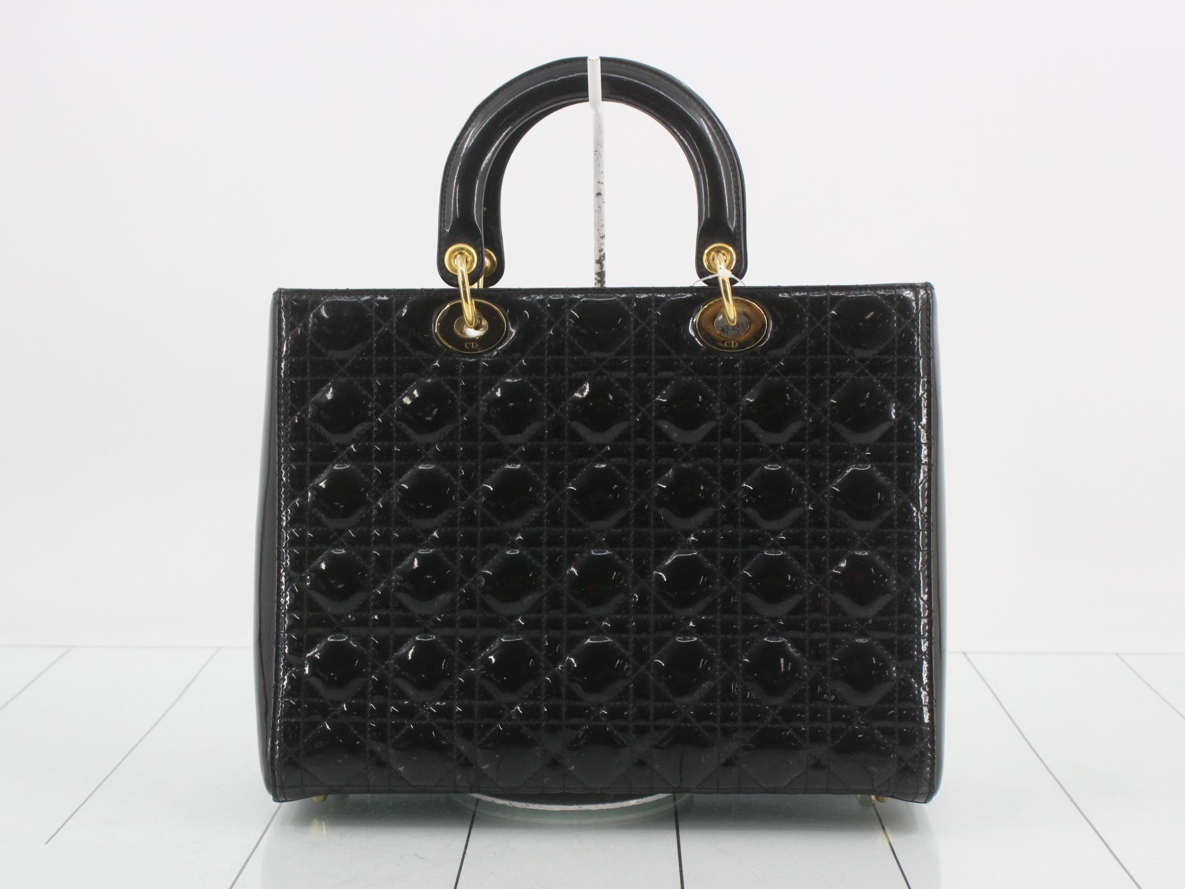 Lady Dior Cannage Patent Leather 2-Way Bag — view 2