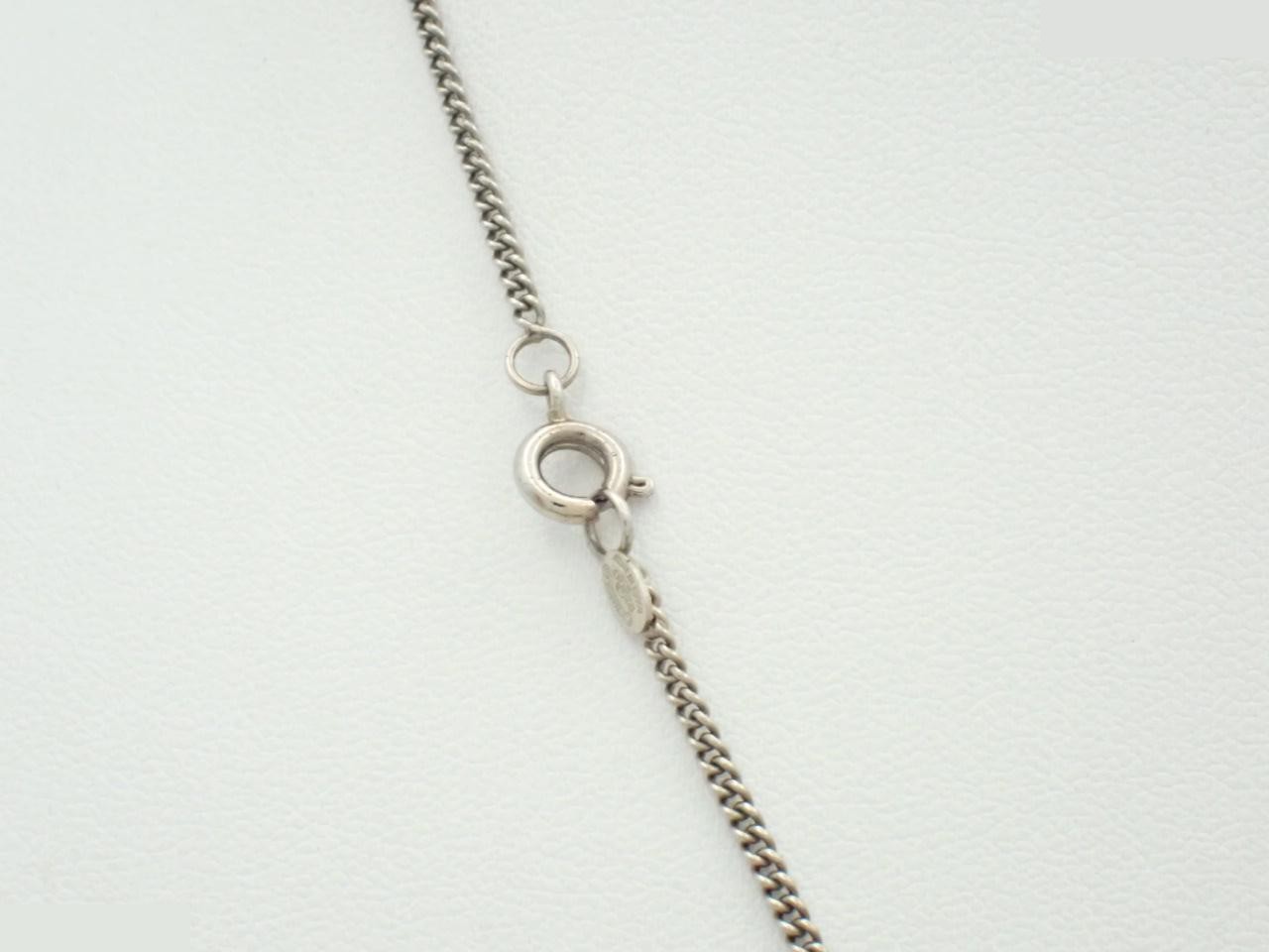 Necklace 02C Coco Mark Wine Red Silver — view 2