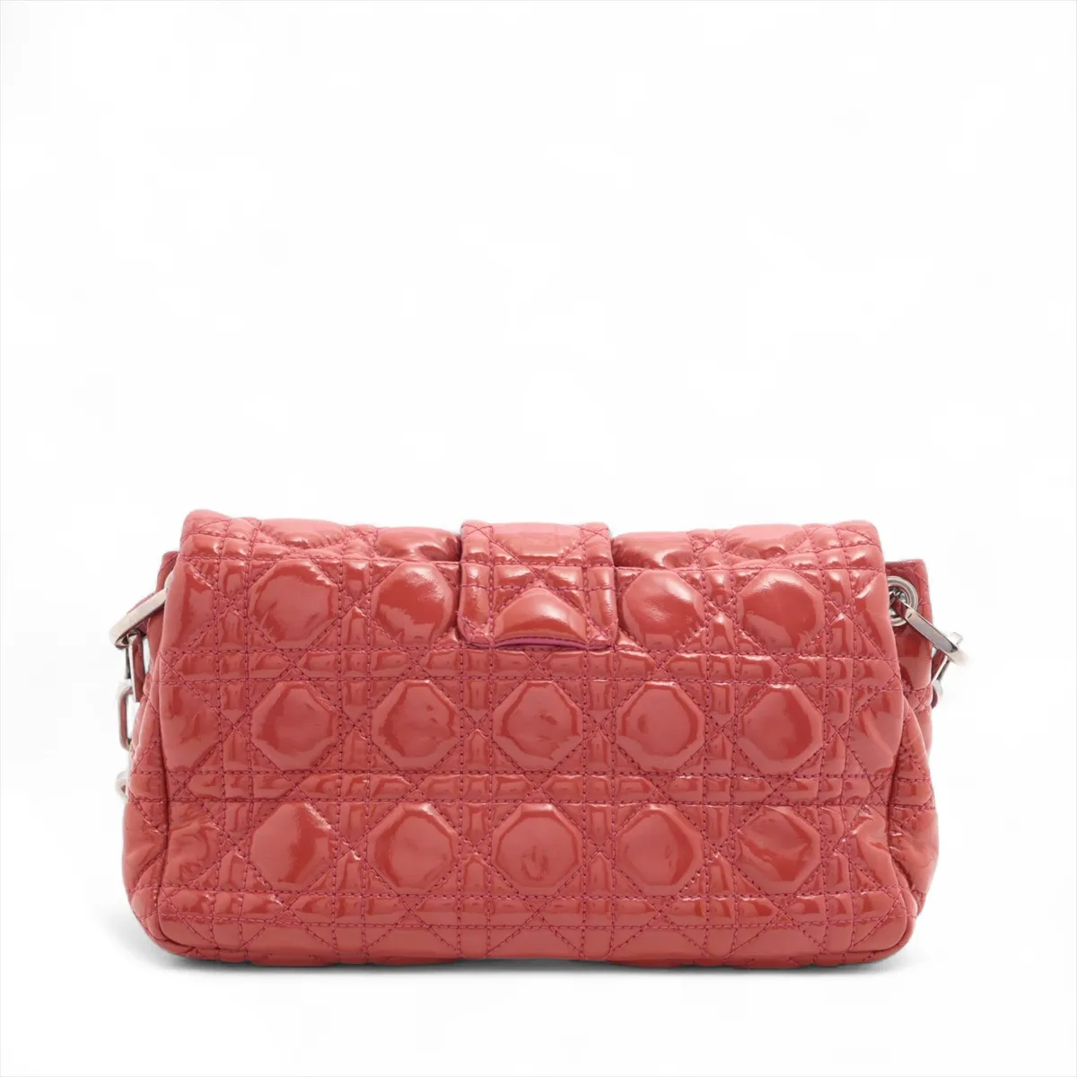 Cannage New Rock Patent Leather Chain Shoulder Bag Red — view 2