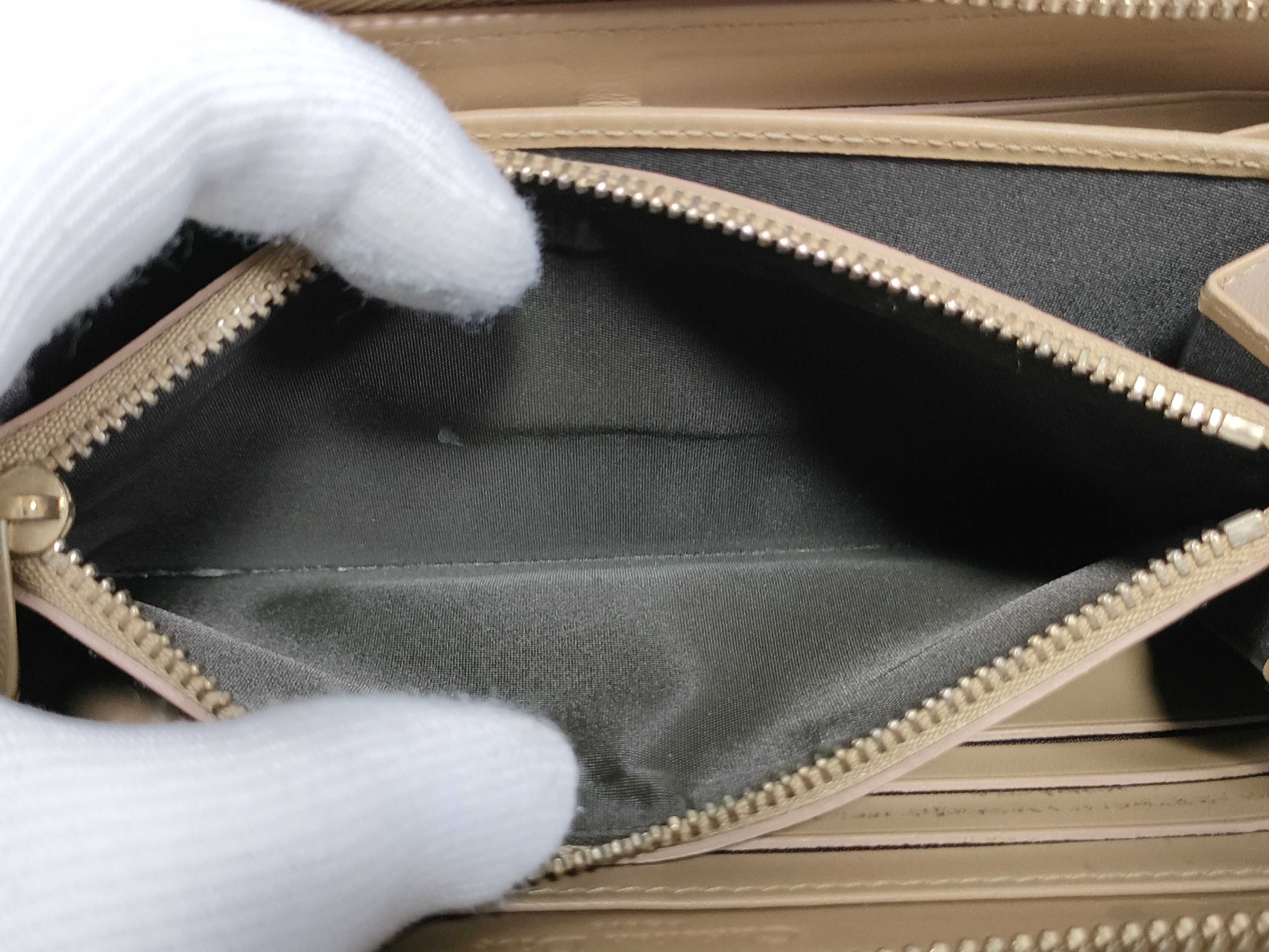 Cannage Long Wallet, Beige — view 11