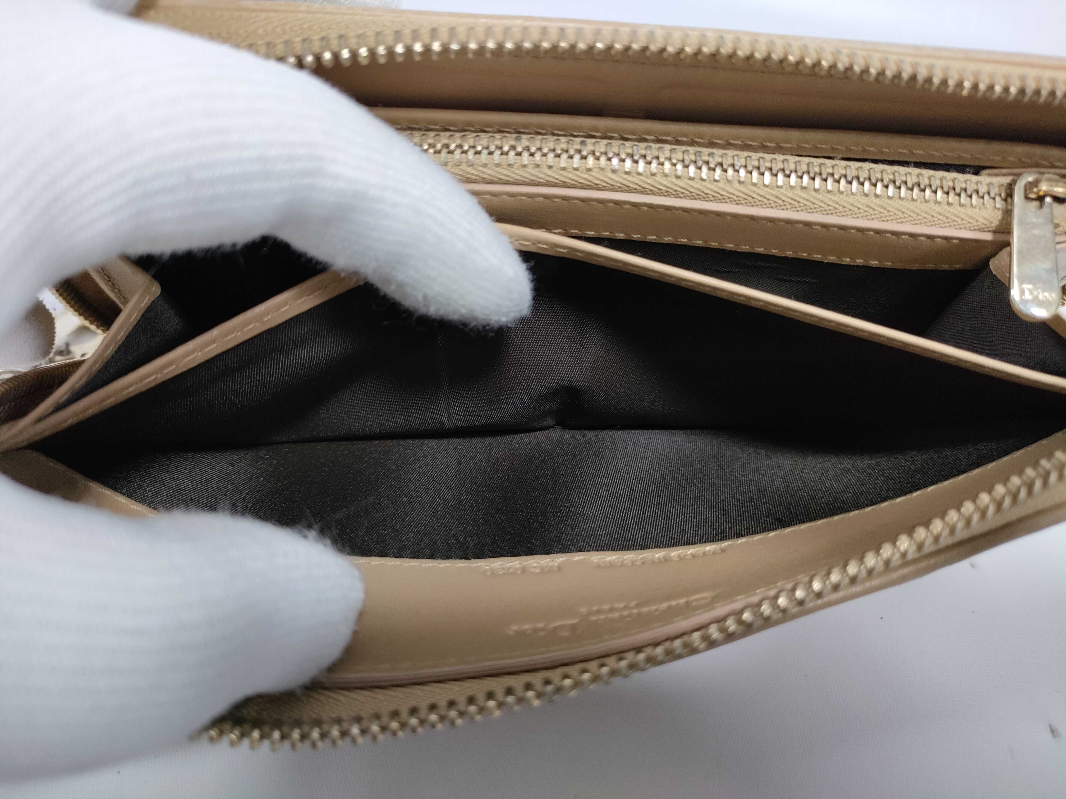 Cannage Long Wallet, Beige — view 12