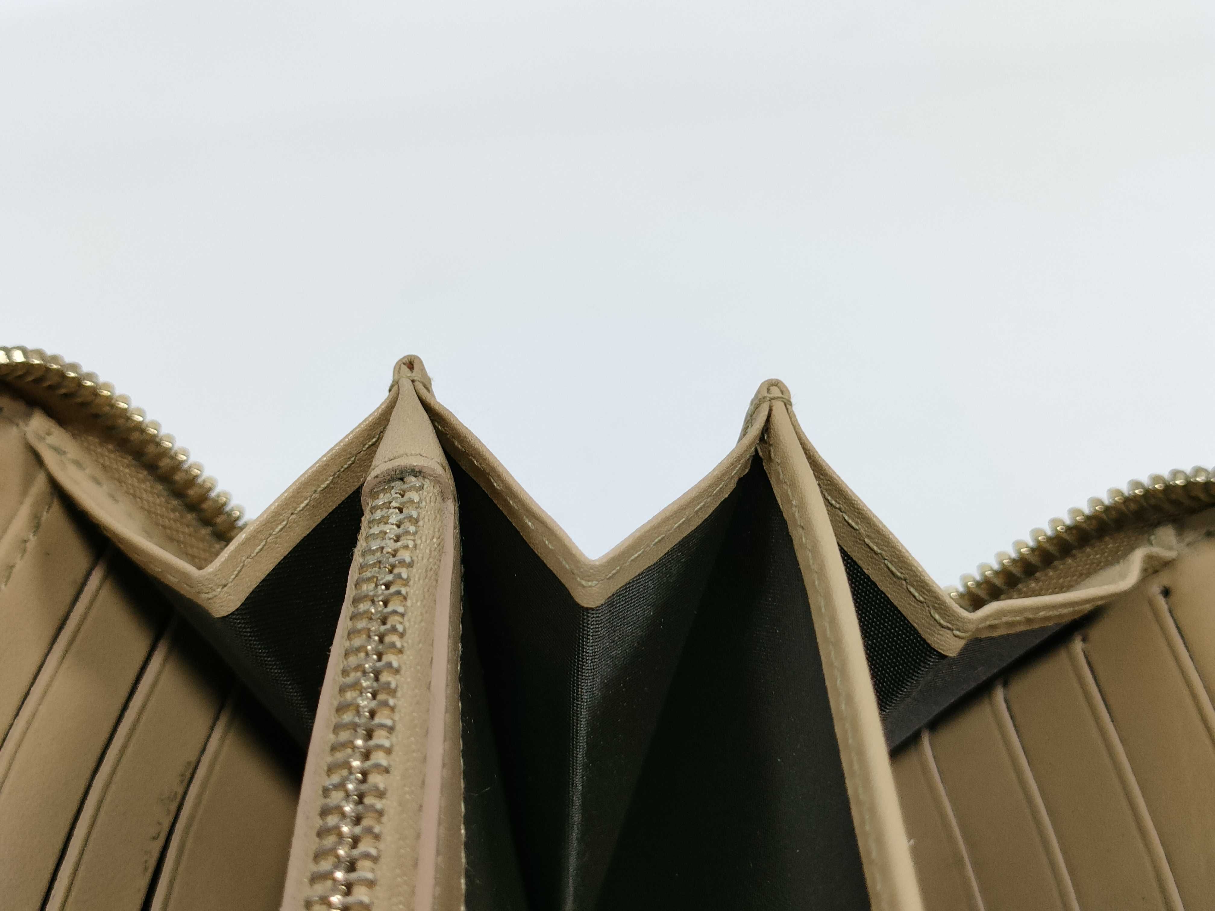Cannage Long Wallet, Beige — view 14
