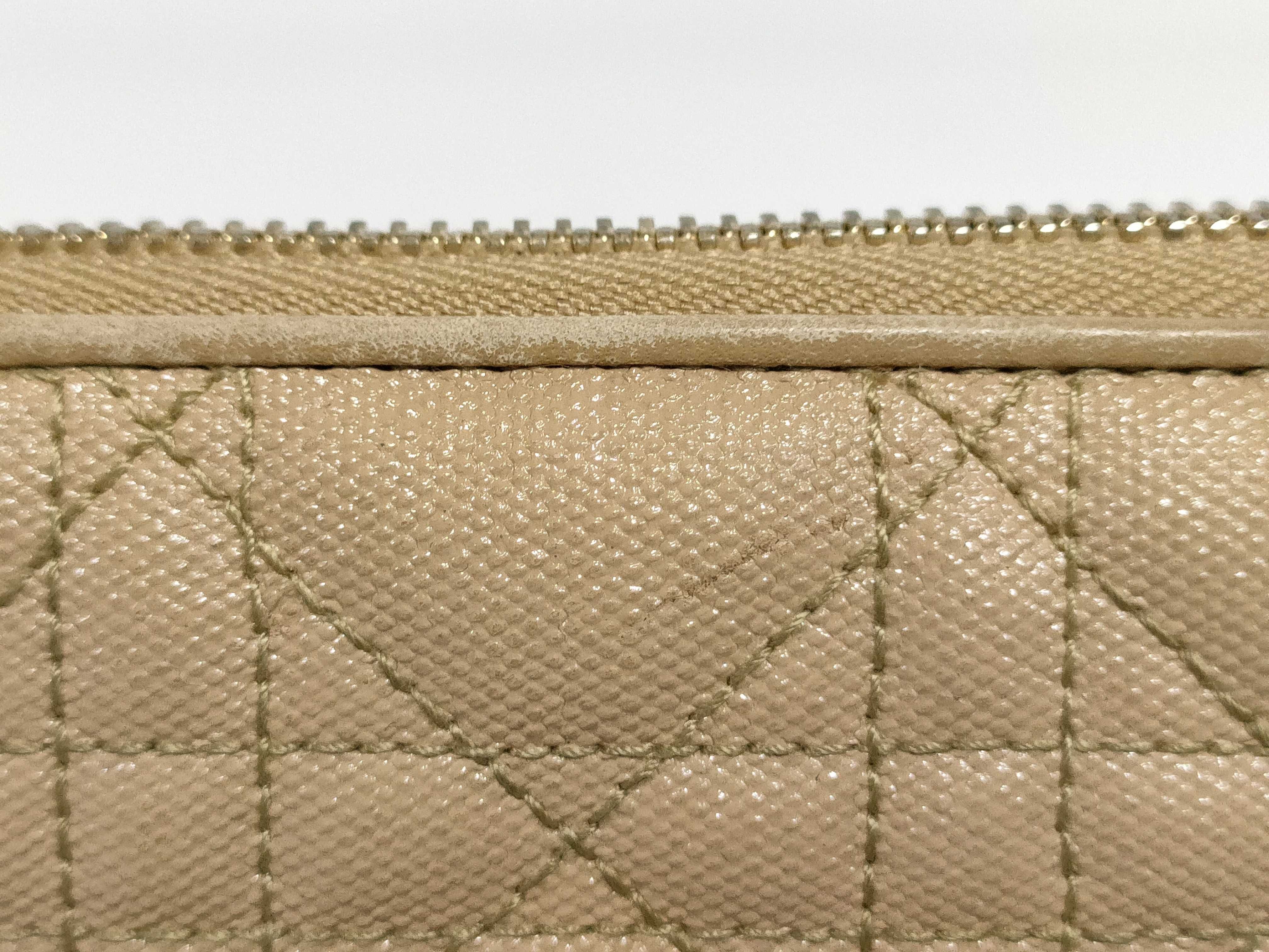 Cannage Long Wallet, Beige — view 15