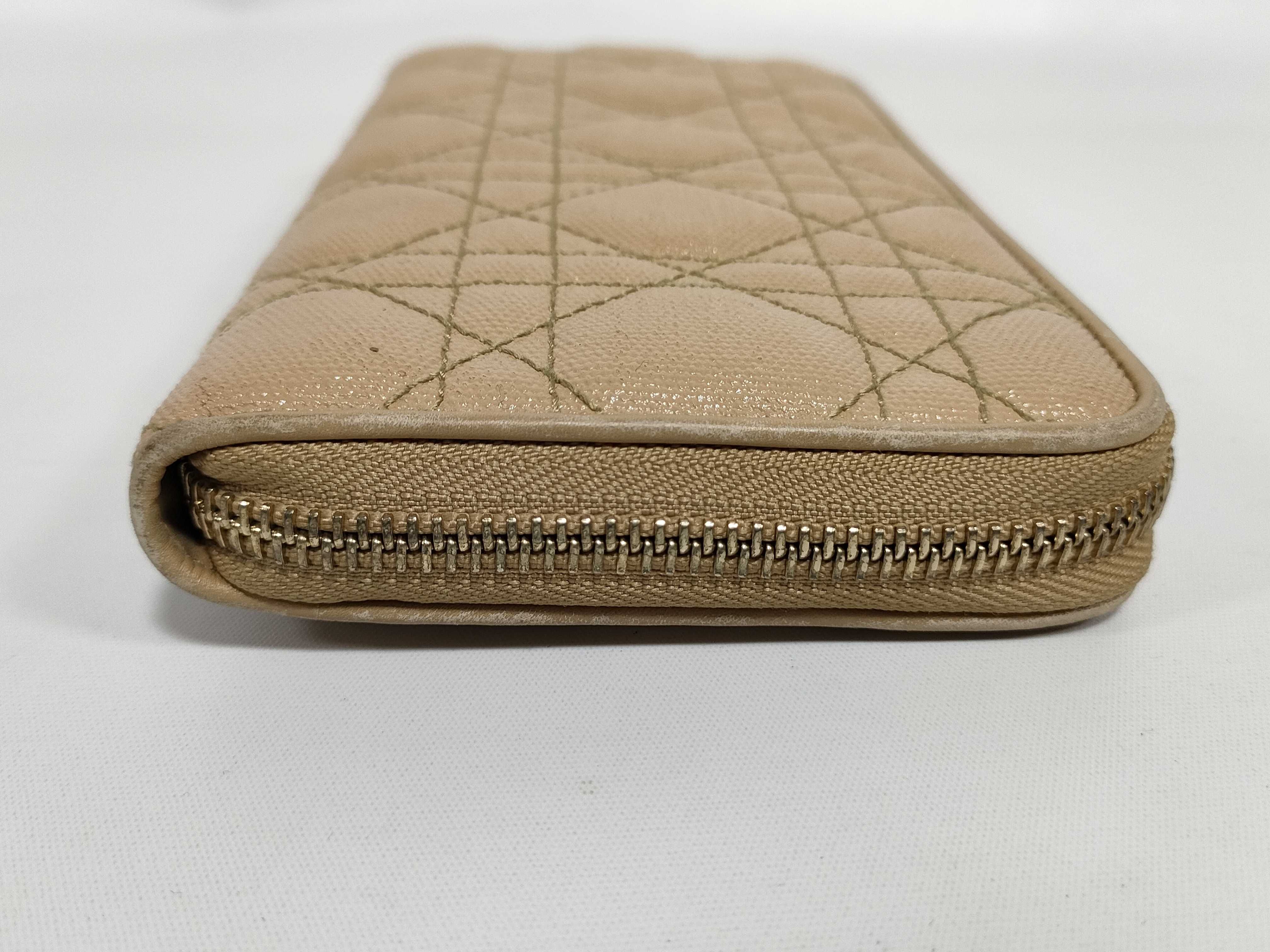 Cannage Long Wallet, Beige — view 3