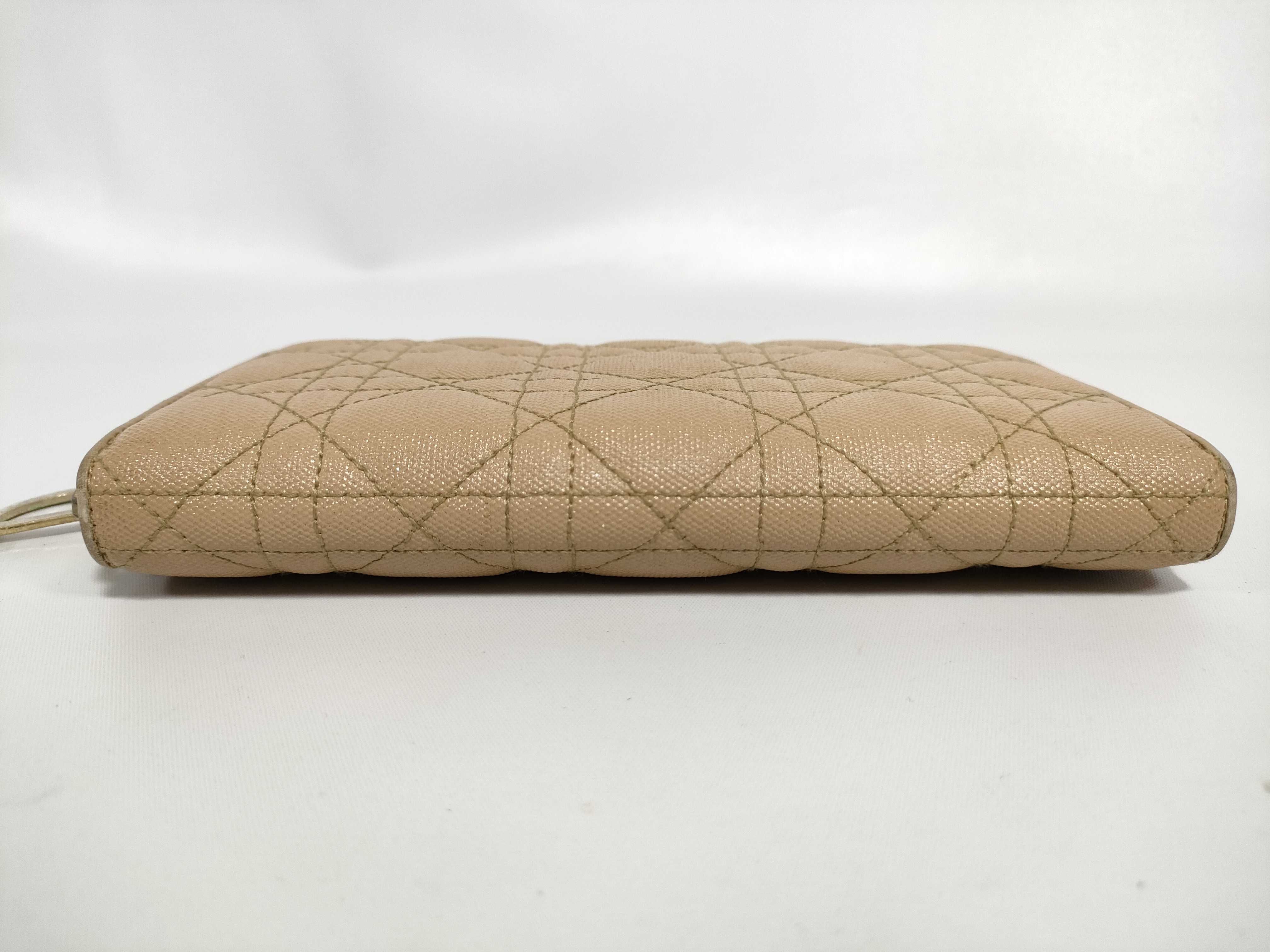 Cannage Long Wallet, Beige — view 5