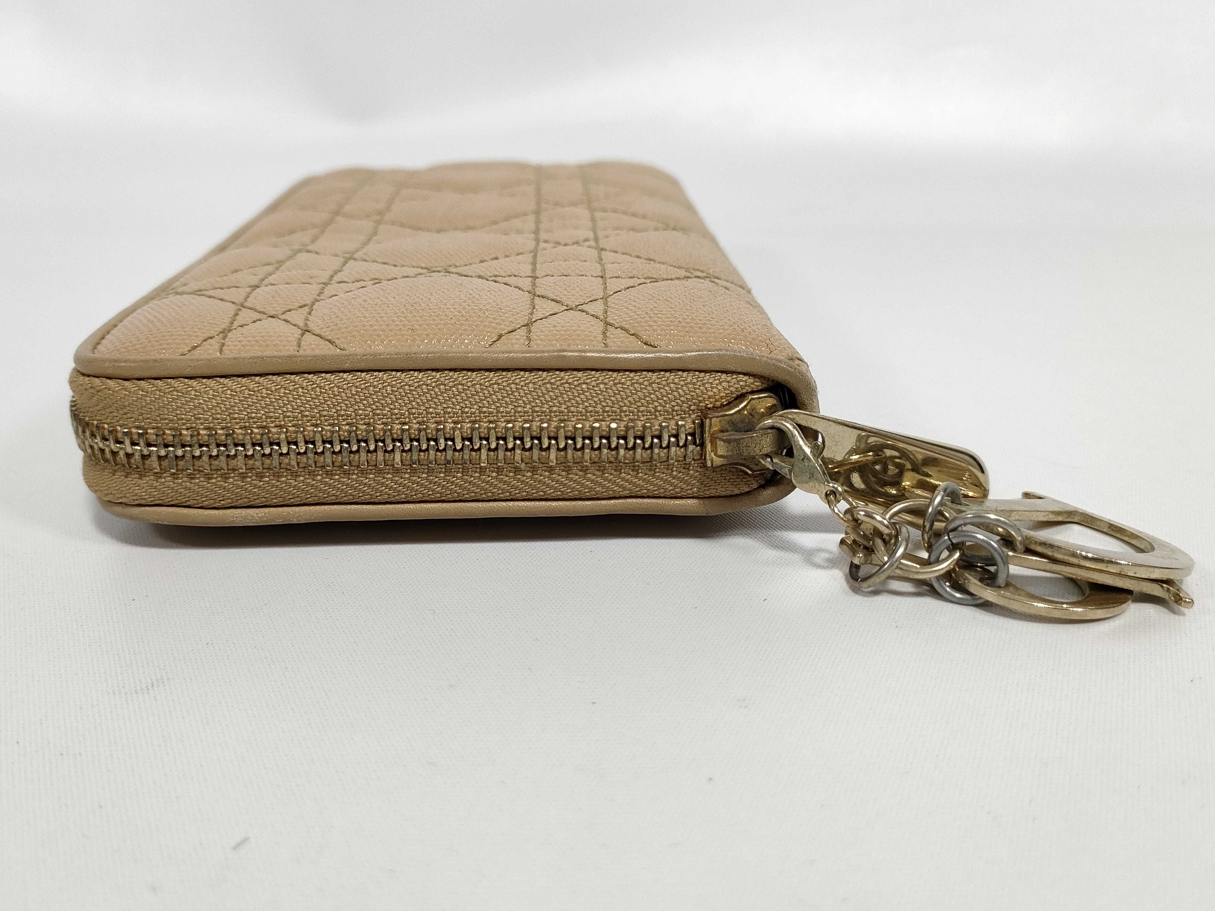Cannage Long Wallet, Beige — view 6