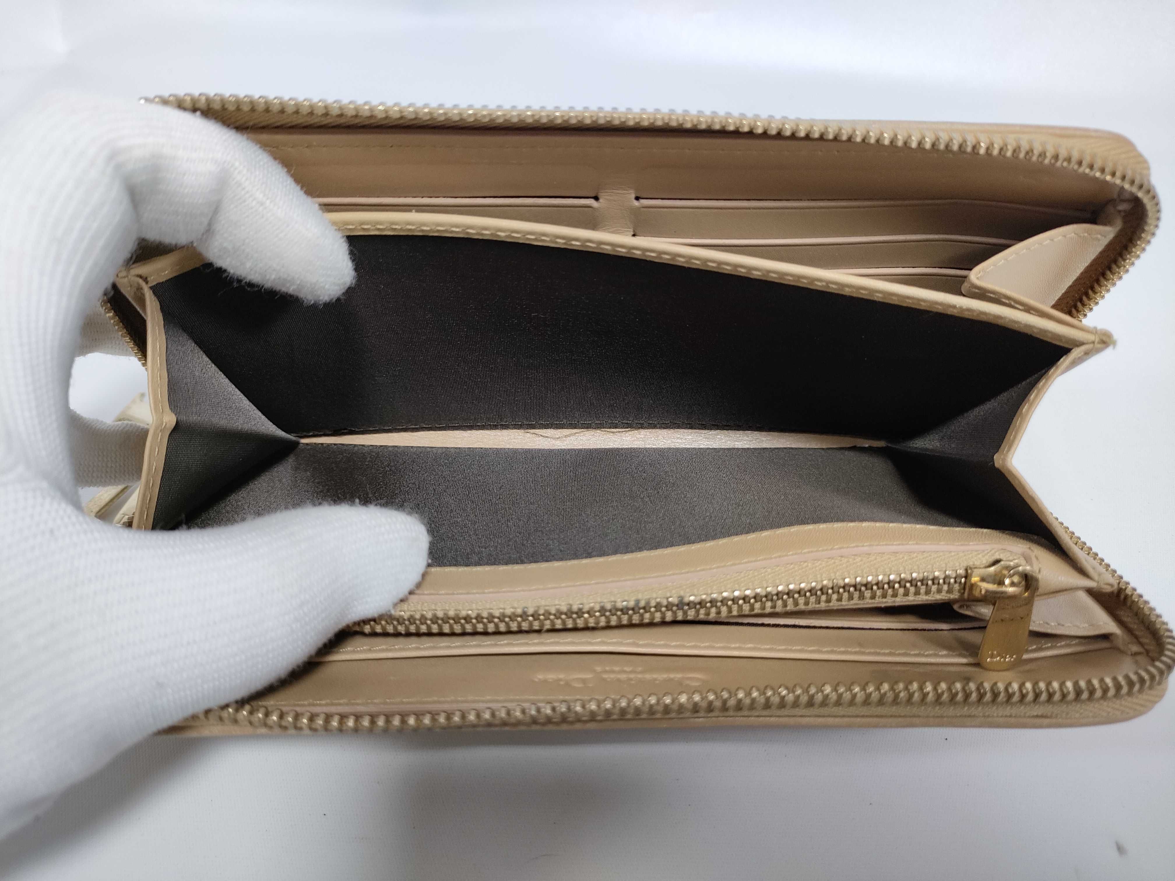 Cannage Long Wallet, Beige — view 9