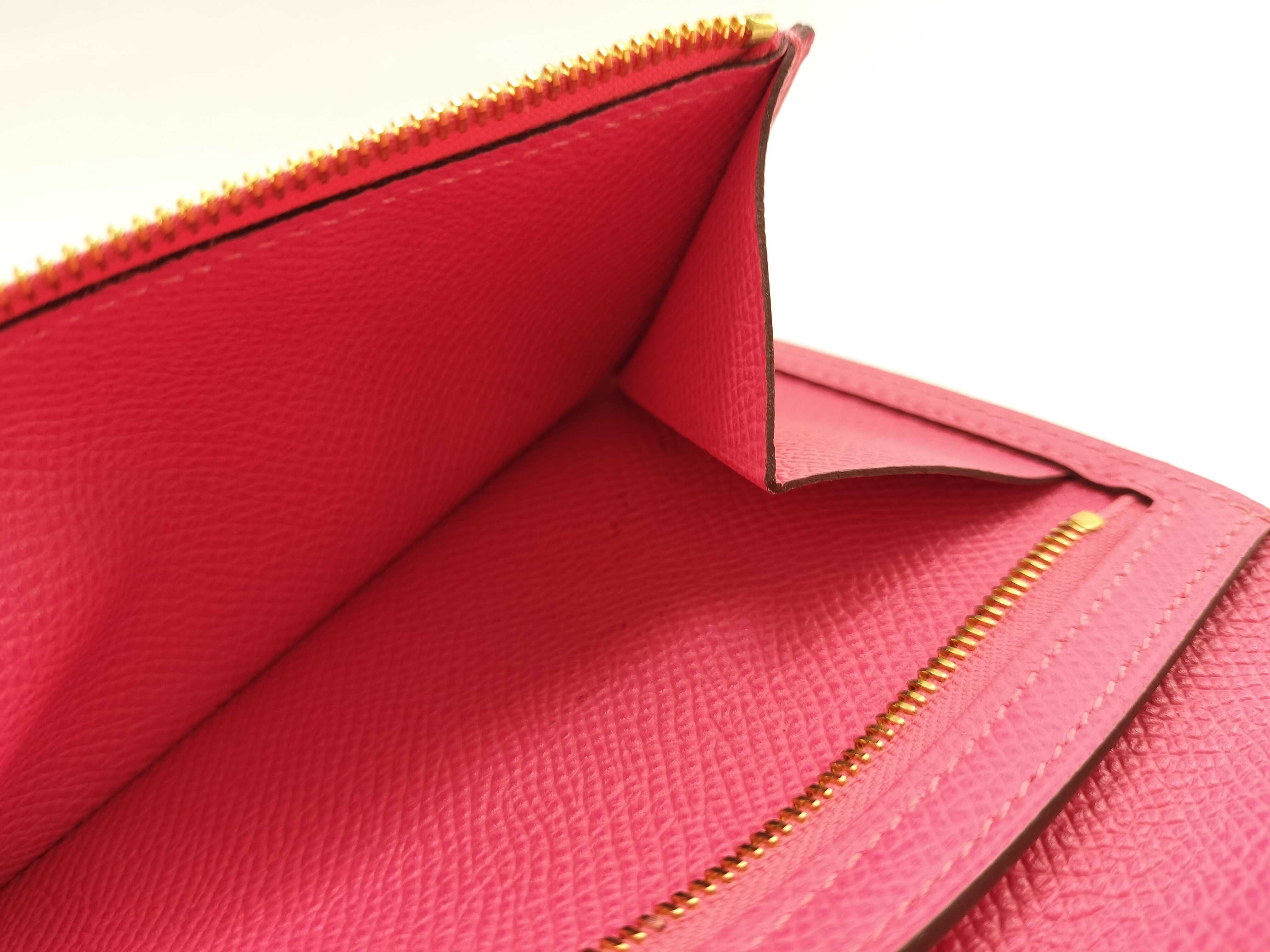 Bearn Soufflé Wallet, A-stamp, Epsom leather, Rose Azalee, Gold D — view 14