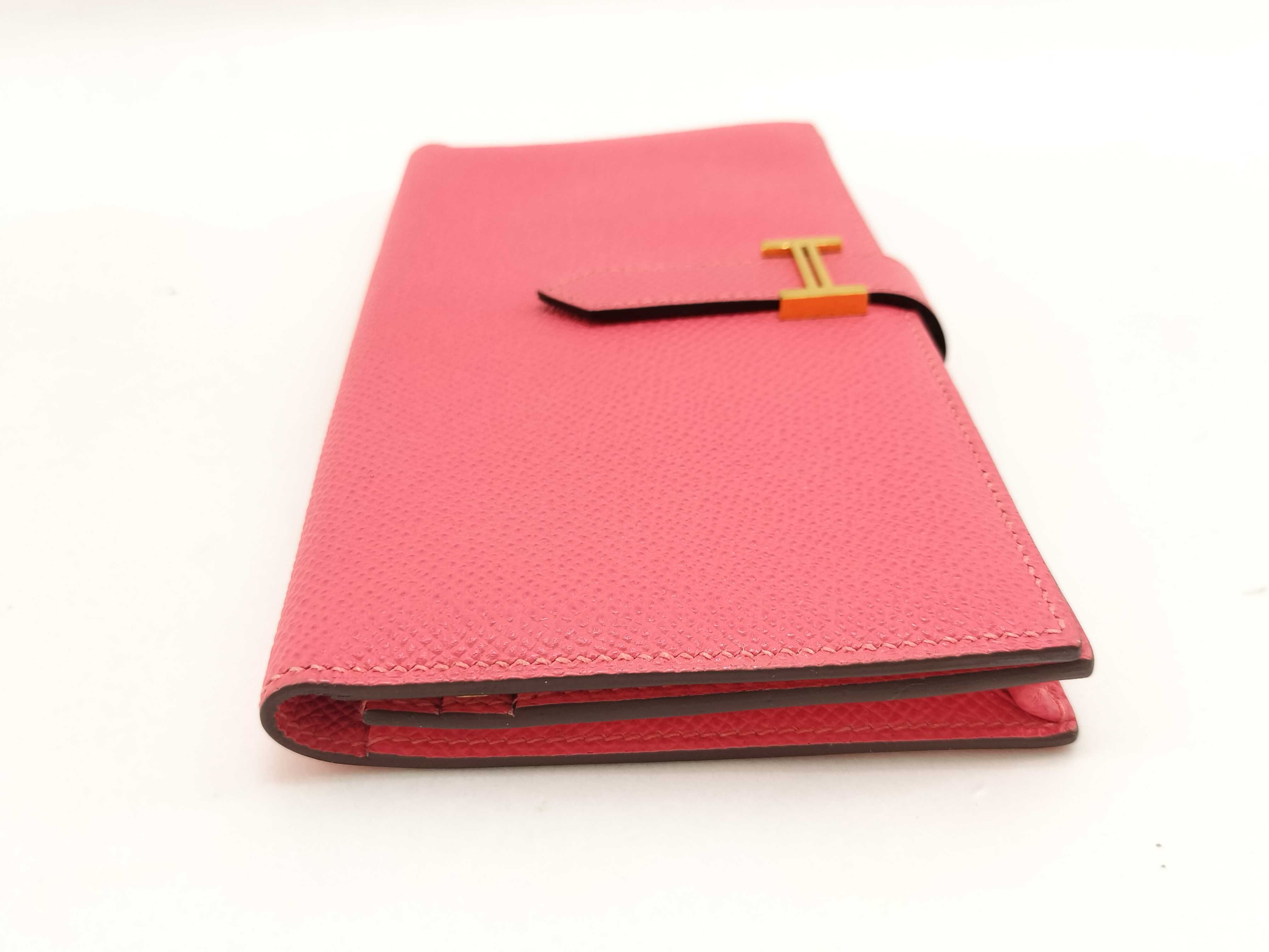 Bearn Soufflé Wallet, A-stamp, Epsom leather, Rose Azalee, Gold D — view 3