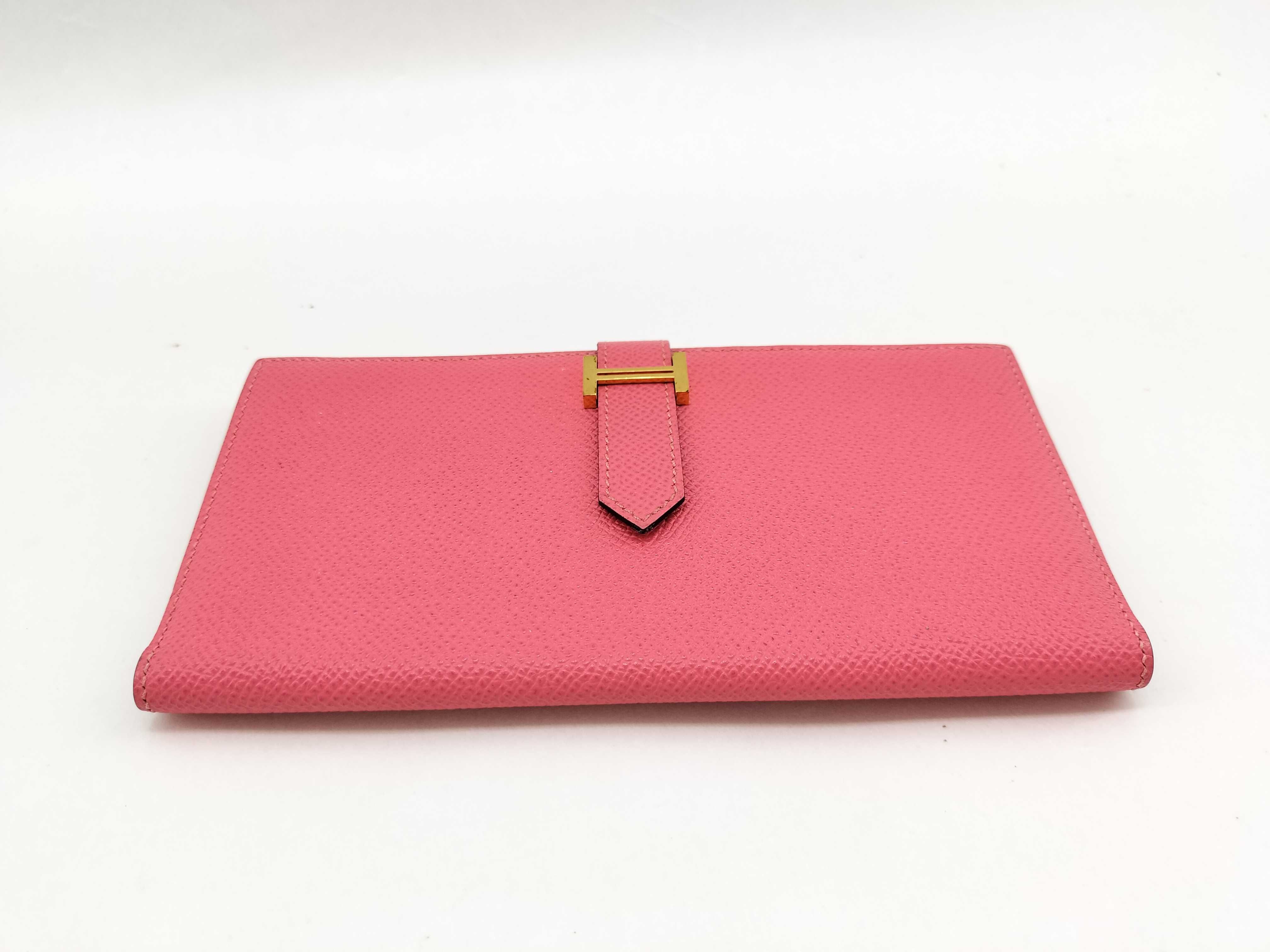 Bearn Soufflé Wallet, A-stamp, Epsom leather, Rose Azalee, Gold D — view 5