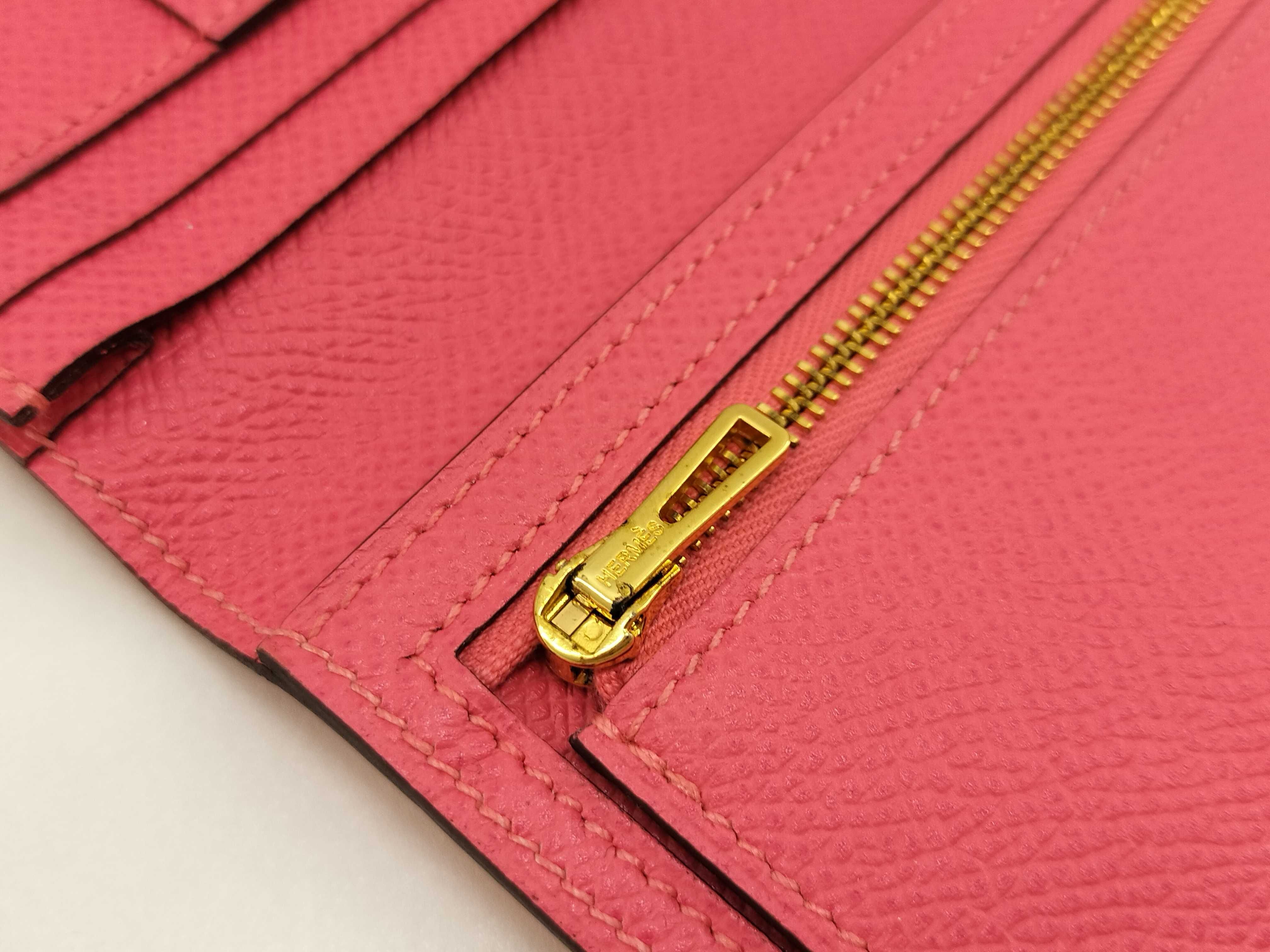 Bearn Soufflé Wallet, A-stamp, Epsom leather, Rose Azalee, Gold D — view 10