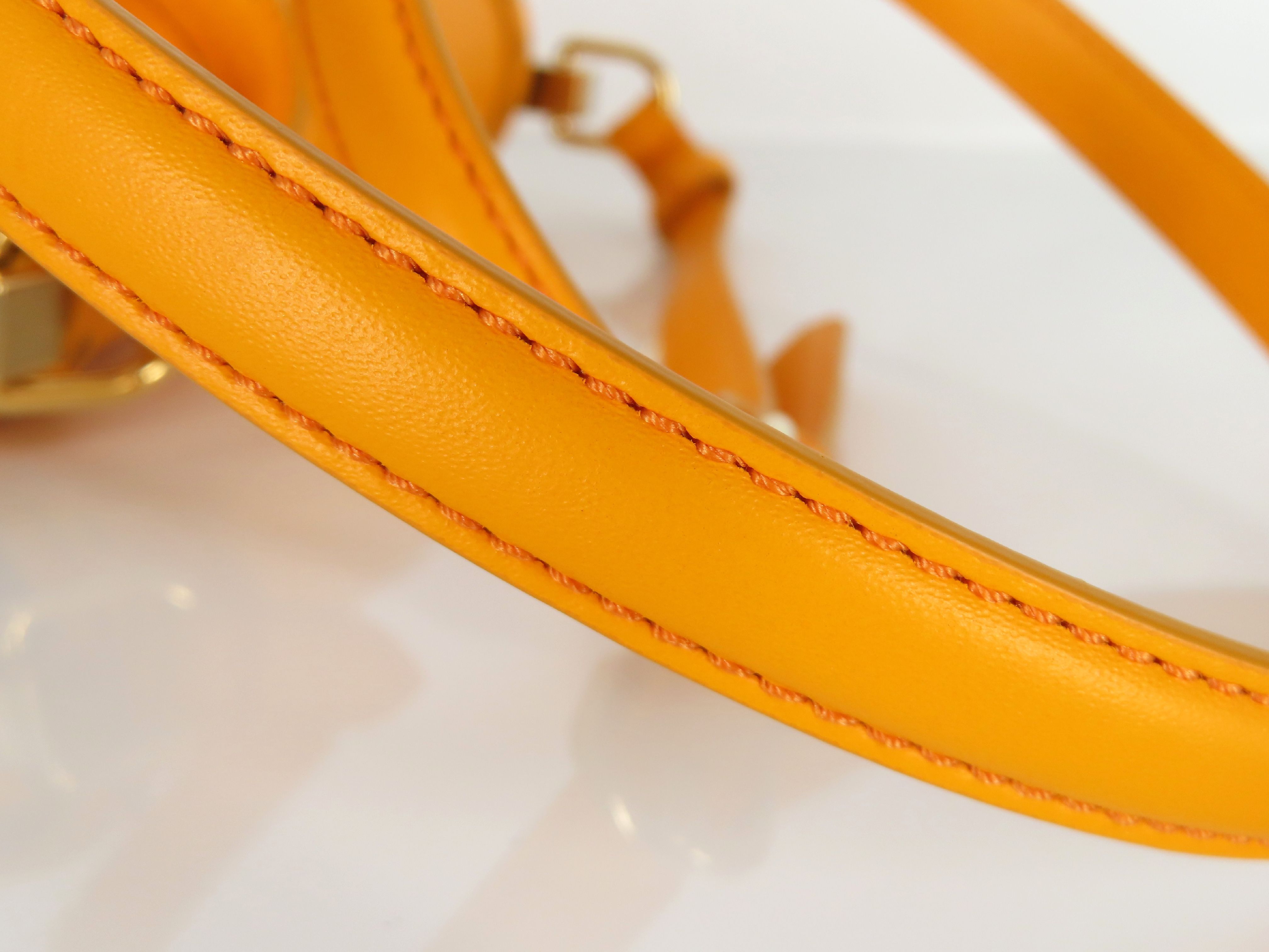 Moonlight Leather Shoulder Bag, Orange, 8BT346 (Shoulder Bag) — view 4
